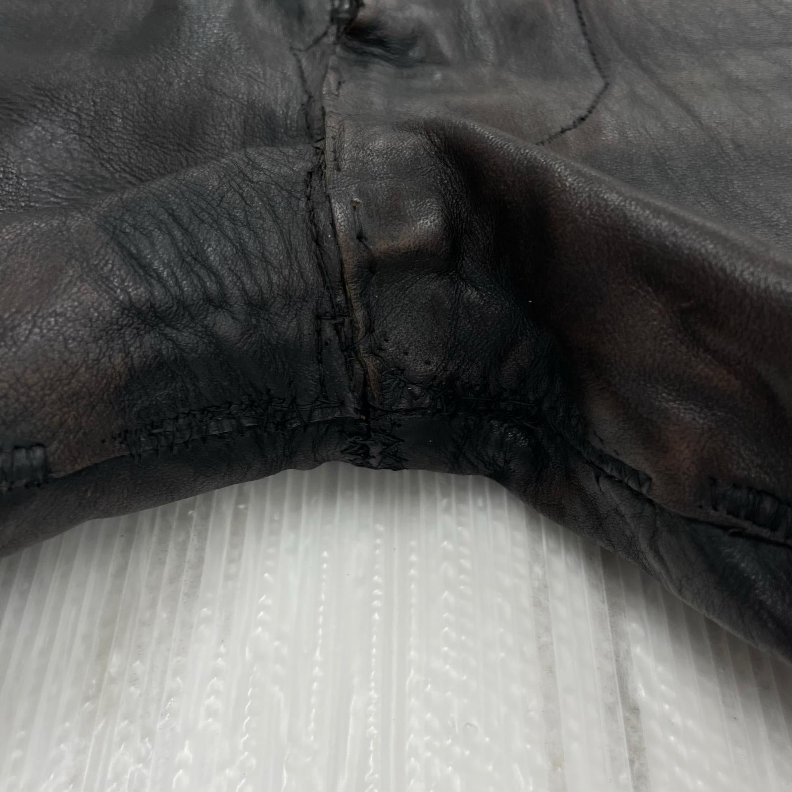 デニムパンツ 70s レザーカスタム ブーツカット 刻印4 42TALON W29 L29 ブラック
