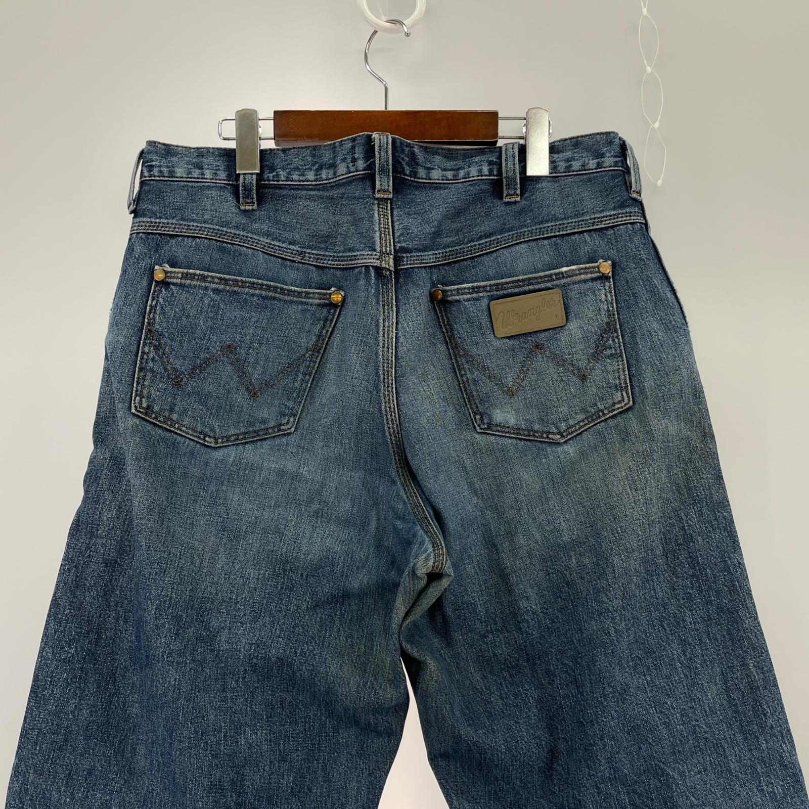 デニムパンツ ×UNFOLLOW ダブルニーデニムパンツ L ブルー