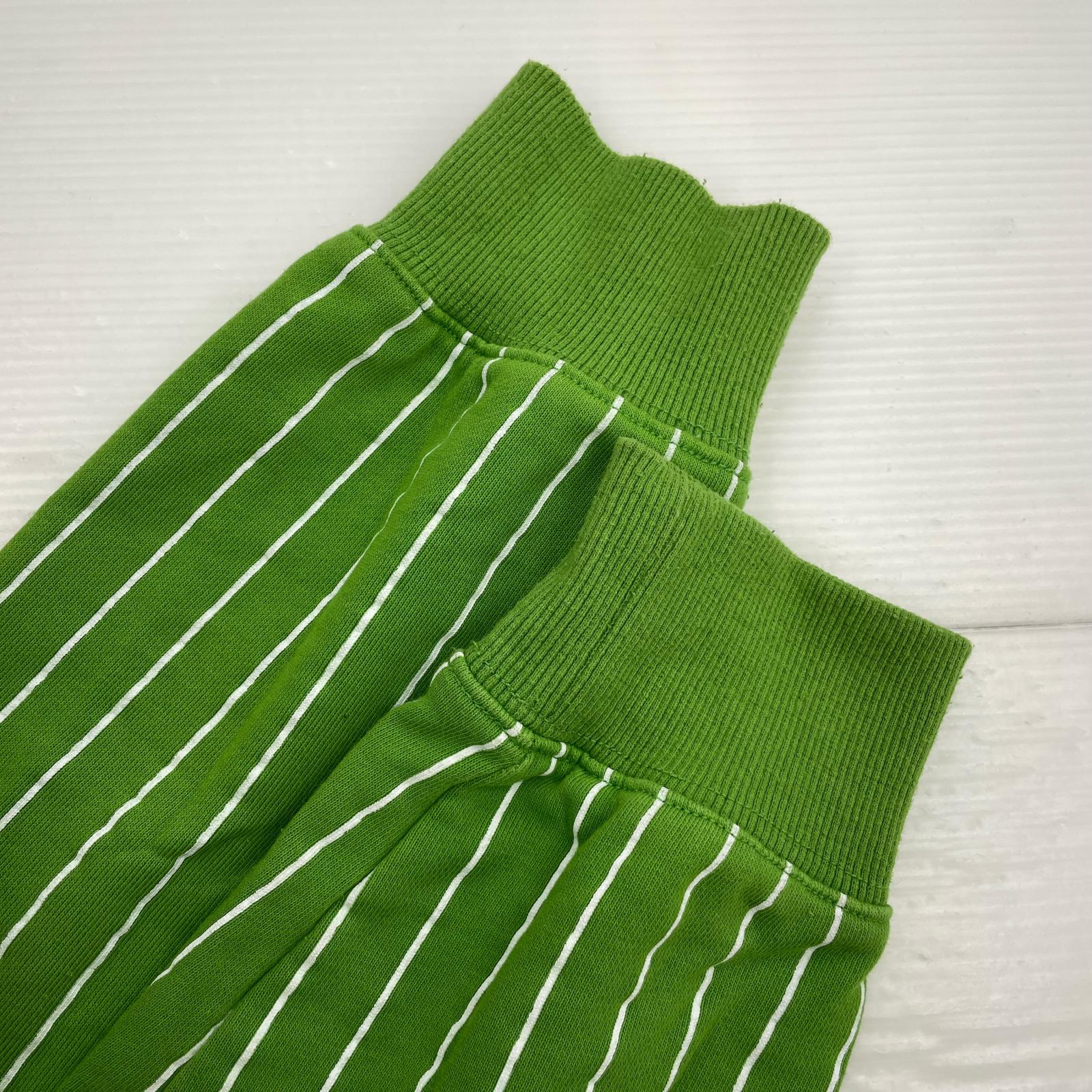 パーカー DUALISM BIGワッペン ストライプ (2XL) 緑 グリーン