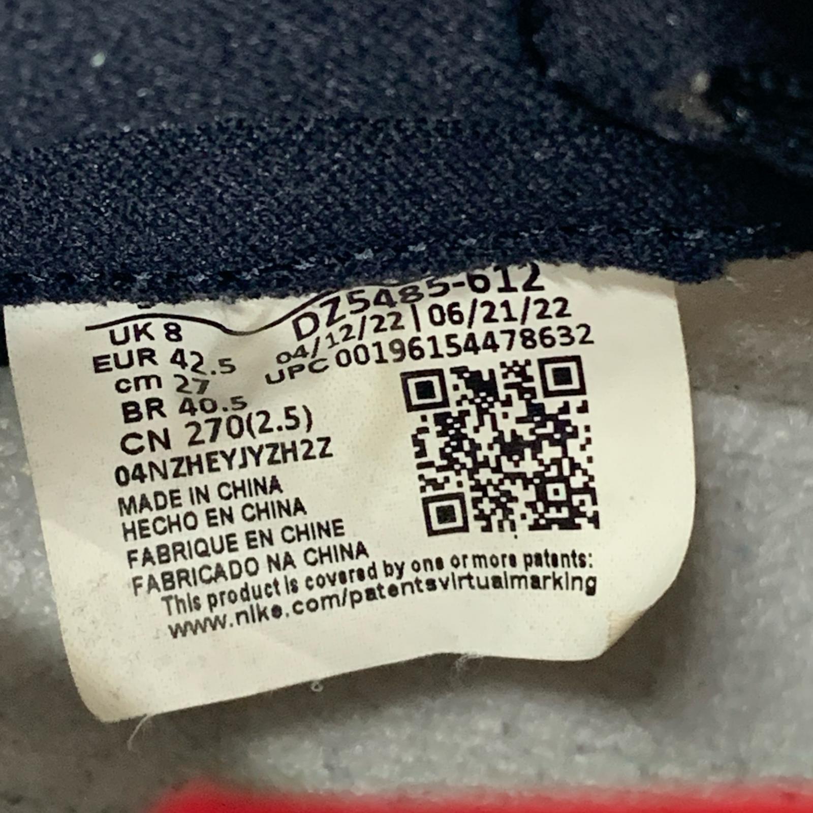 スニーカー AIR JORDAN 1 RETRO HIGH OG 赤白 (27.0) 27cm (US9 UK8 1/2 EU44)