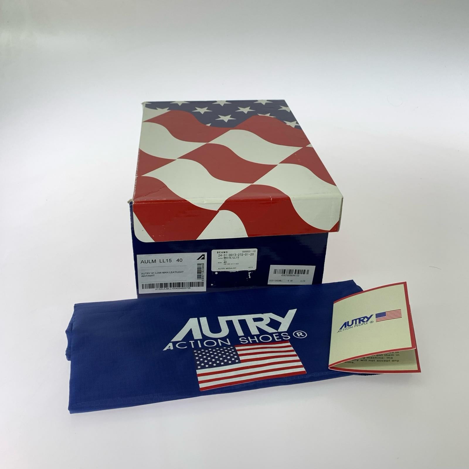 スニーカー AUTRY MEDALIST LOW WHITE レザースニーカー 40 白 40 ホワイト