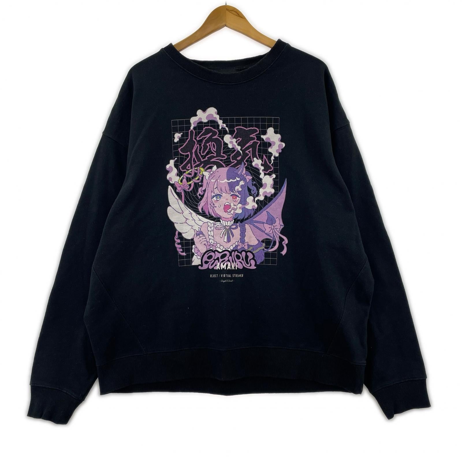 スウェット REJECT 天鬼ぷるる 換気 スウェット ブラック