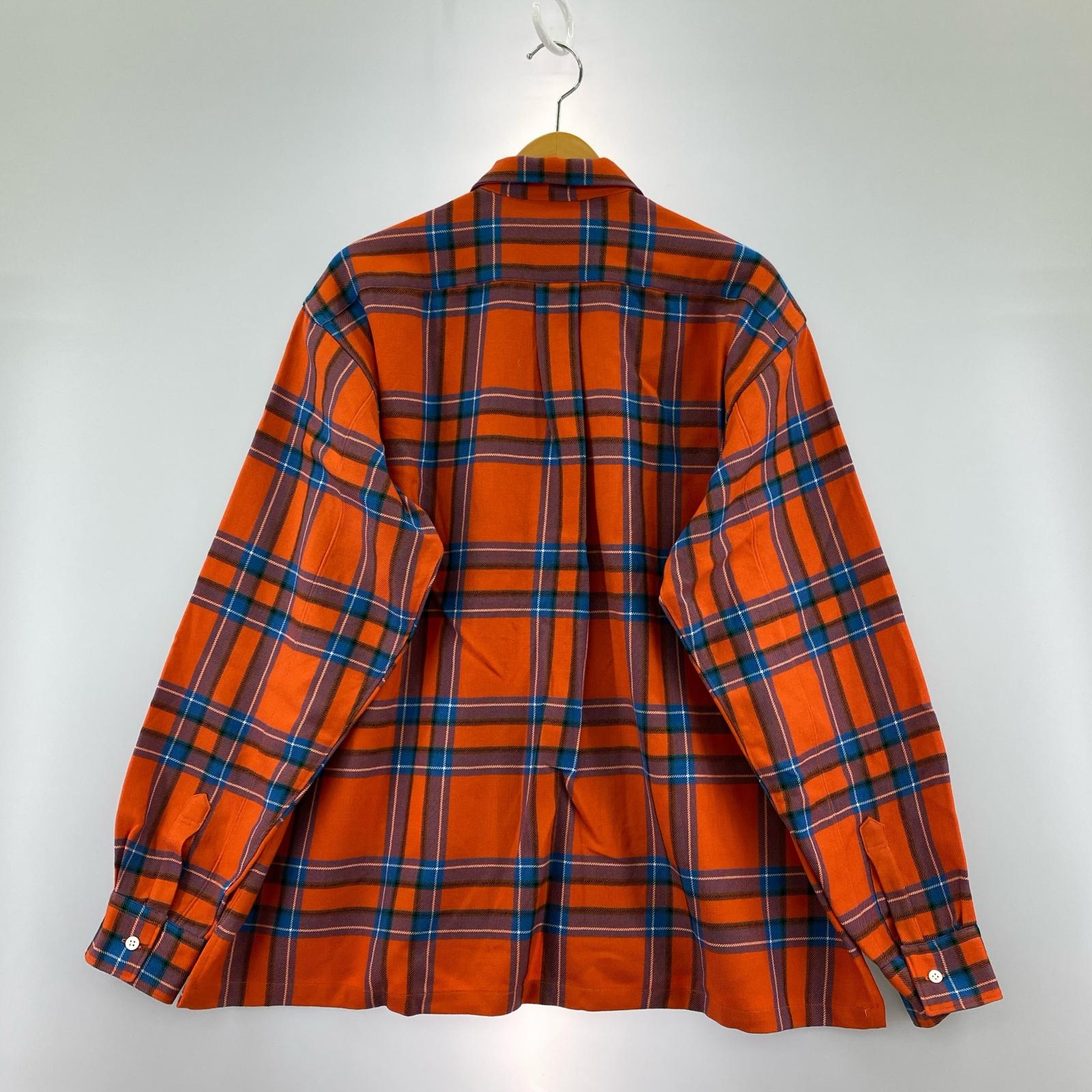 長袖シャツ COMME des GARCONS SHIRT 90s フロント切替 チェックシャツジャケット L レッド×ブルー L
