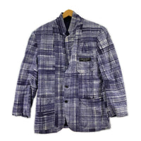 ジャケット COMME des GARCONS HOMME PLUS 90s リネン×シルク×コットン リバーシブルテーラードジャケット S ネイビー S