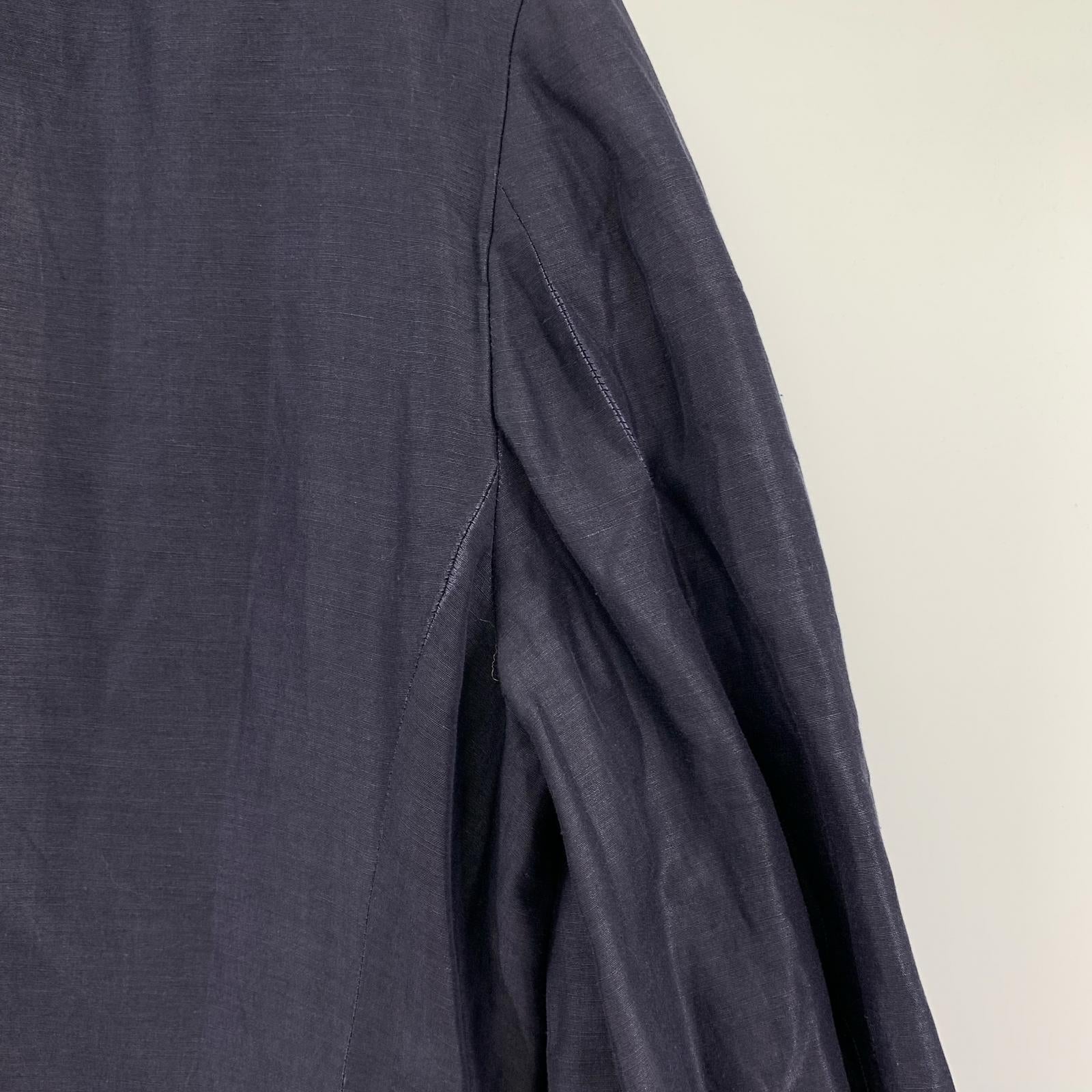 ジャケット COMME des GARCONS HOMME PLUS 90s リネン×シルク×コットン リバーシブルテーラードジャケット S ネイビー S