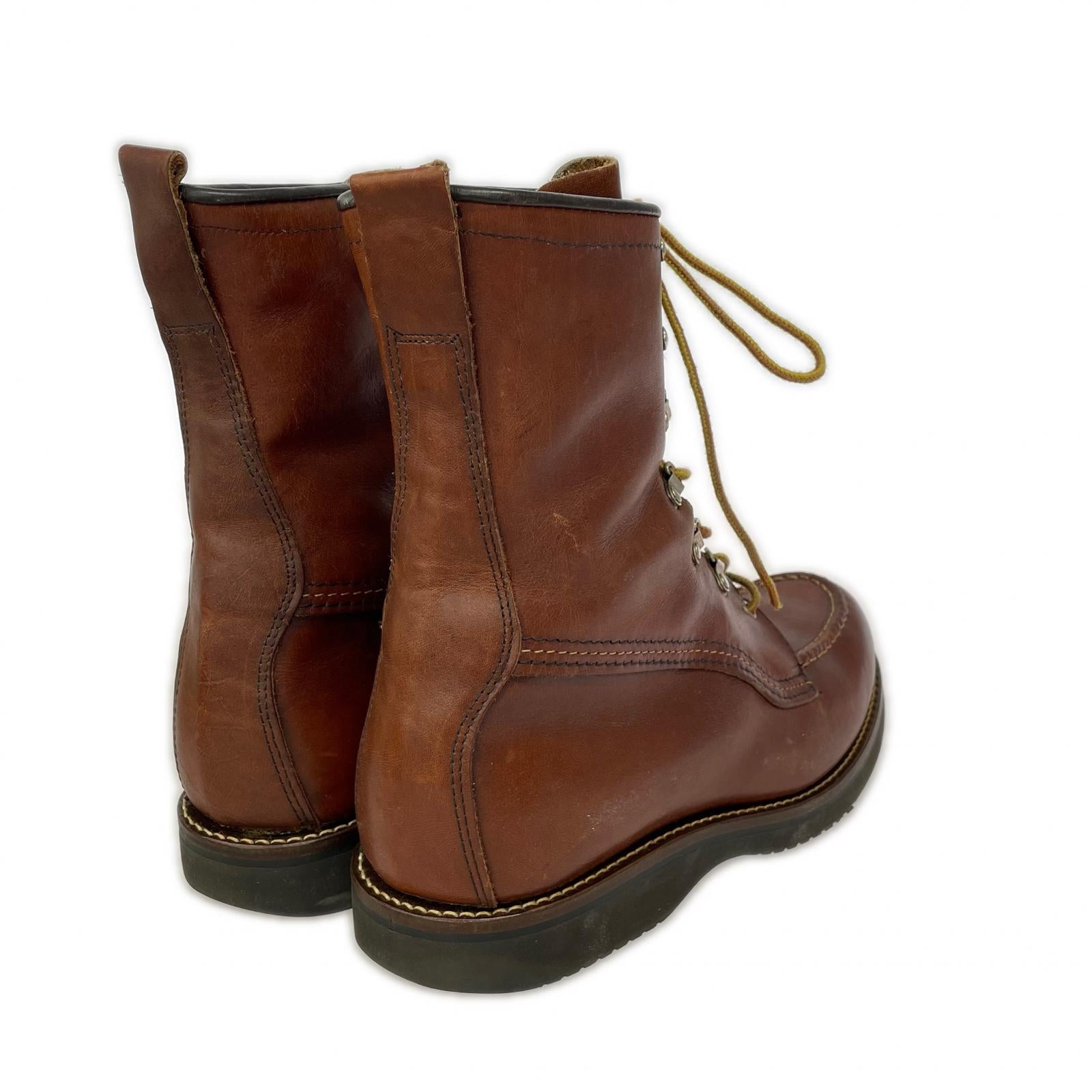 ブーツ 80s MASON CHIPPEWA モックトゥ （US9D） ビブラムソールに交換 ブラウン