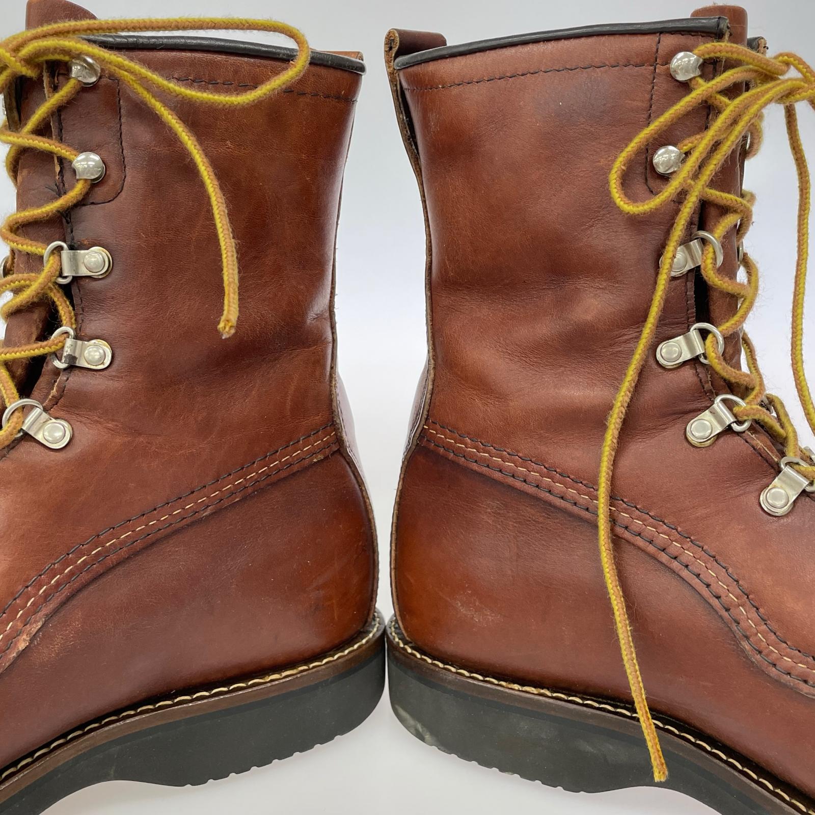 ブーツ 80s MASON CHIPPEWA モックトゥ （US9D） ビブラムソールに交換 ブラウン