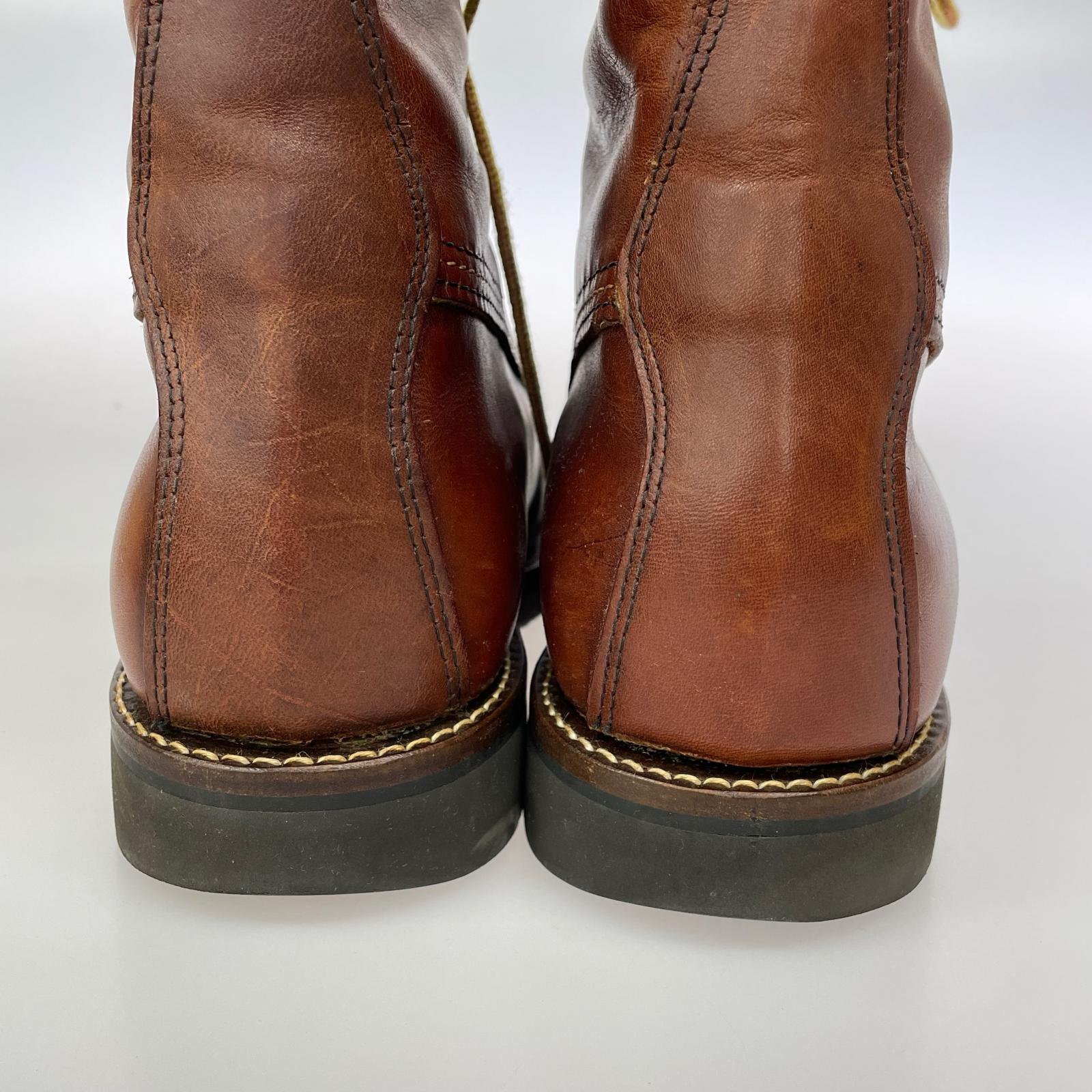 ブーツ 80s MASON CHIPPEWA モックトゥ （US9D） ビブラムソールに交換 ブラウン