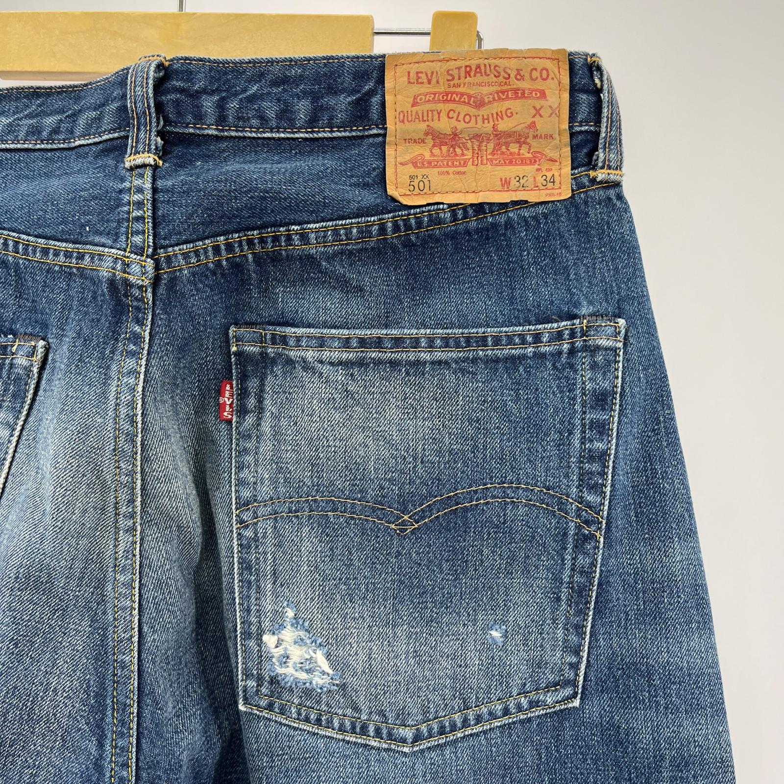 デニムパンツ 501xx/501 ダブルネーム 1966復刻 (W32) 32 ブルー