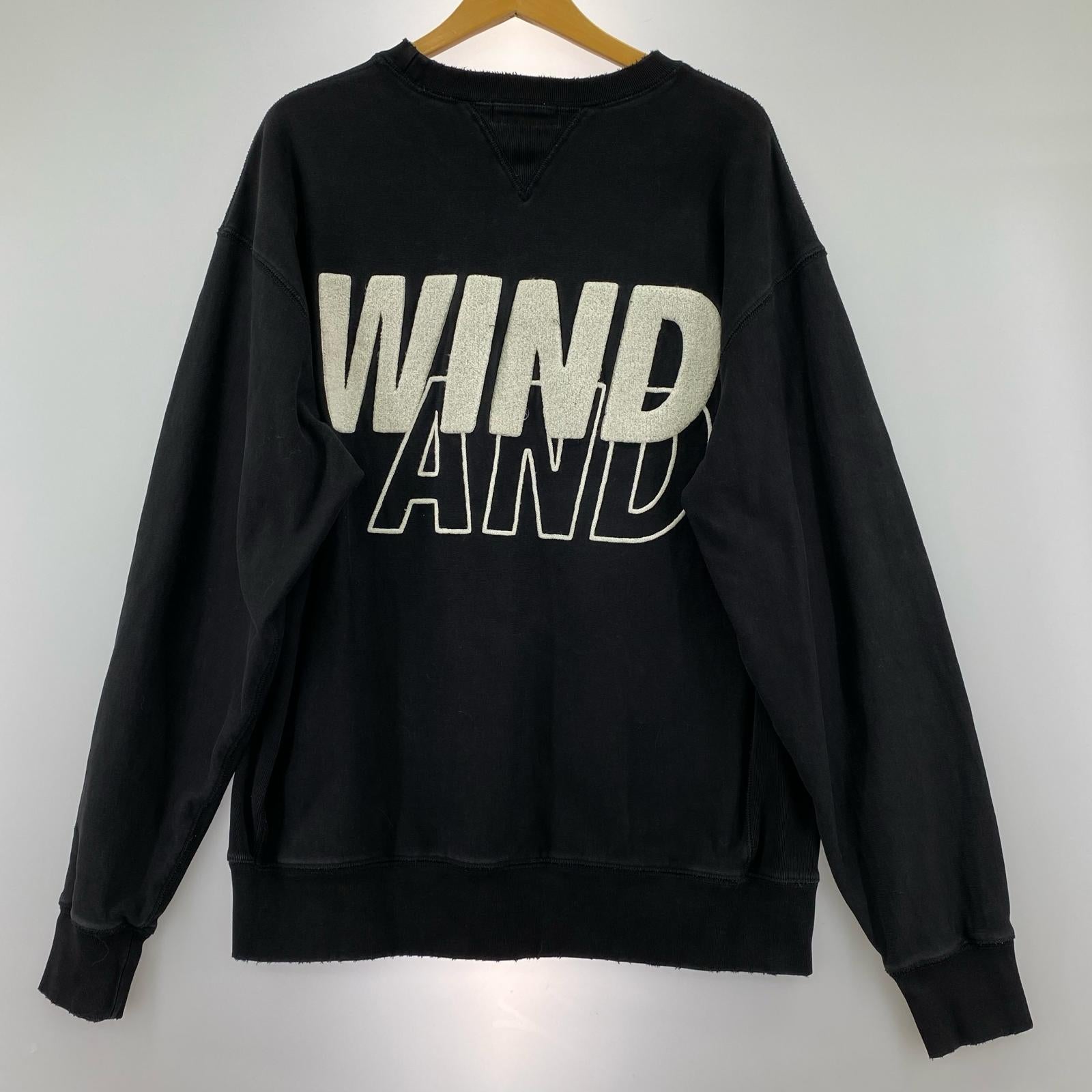スウェット WIND AND SEA WDS SEA Damaged Crew neck 加工スウェット XL ブラック ブラック