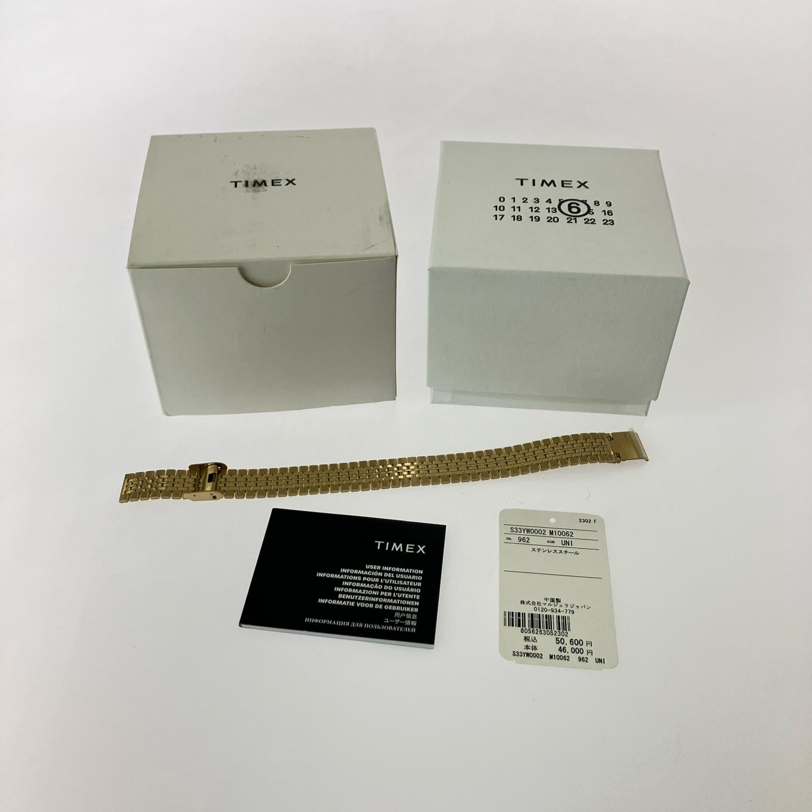 腕時計 MM6×TIMEX T80 gift set w/extra bracelet デジタル腕時計 ゴールド ゴールド
