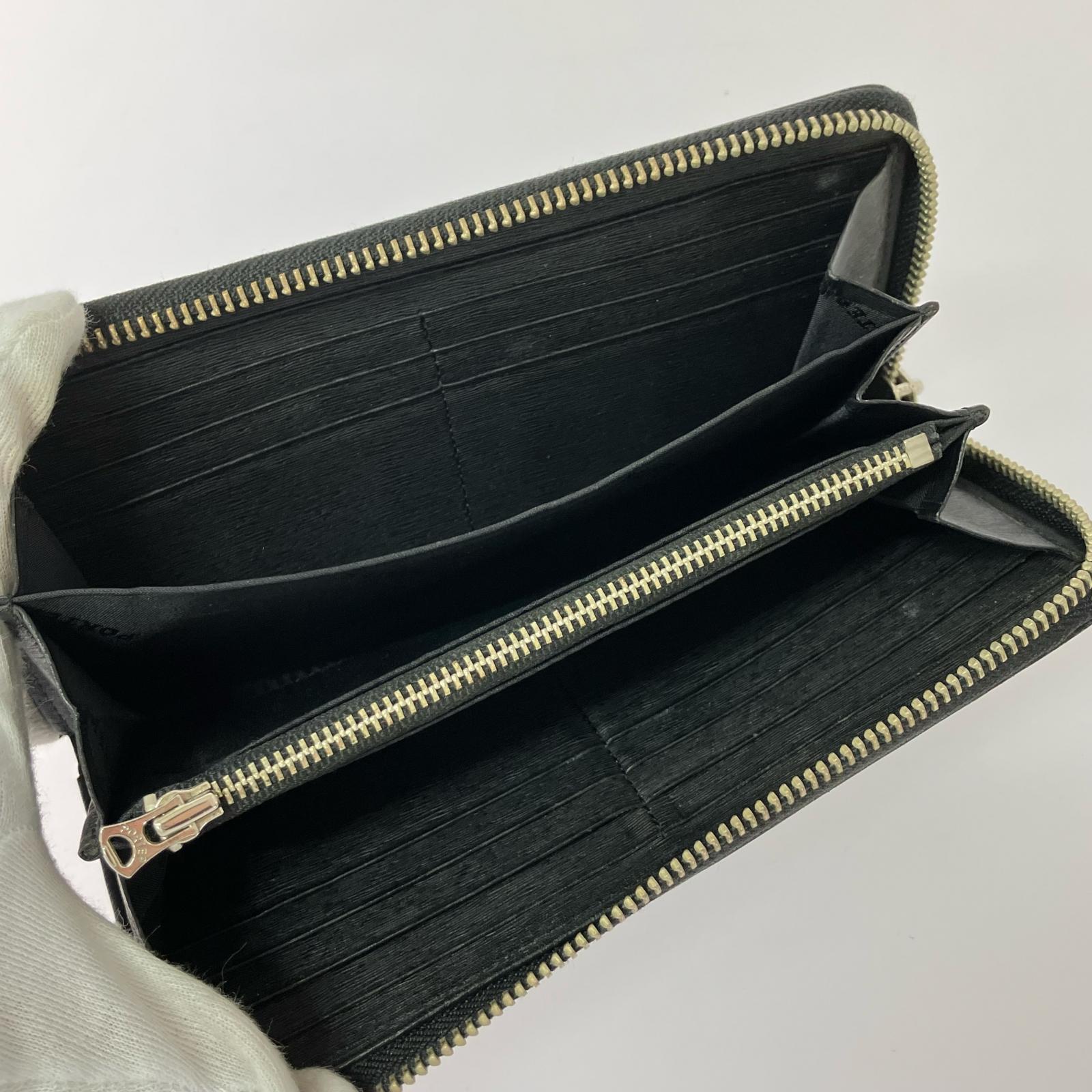 長財布 CYRRENT ジップウォレット BLK ブラック