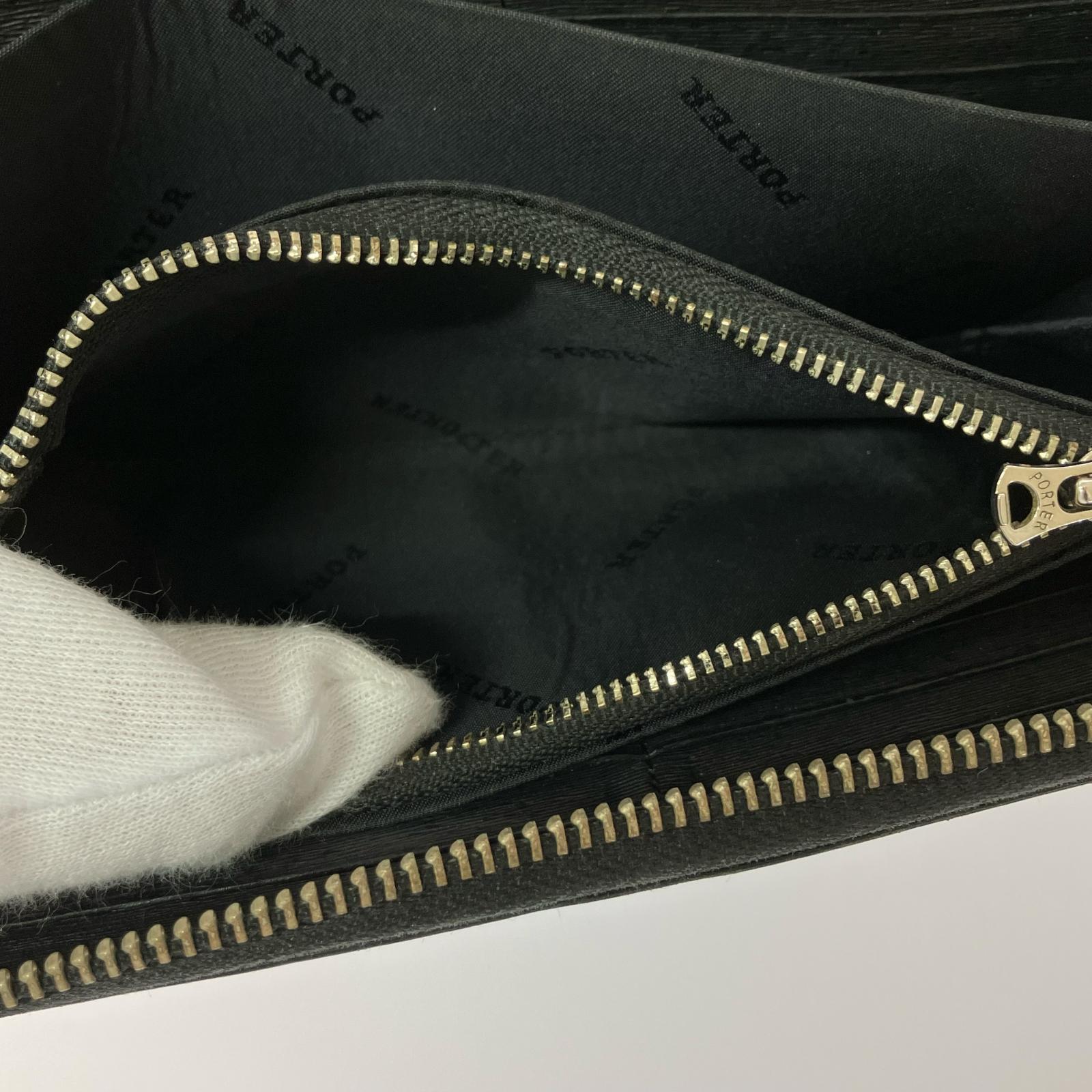 長財布 CYRRENT ジップウォレット BLK ブラック