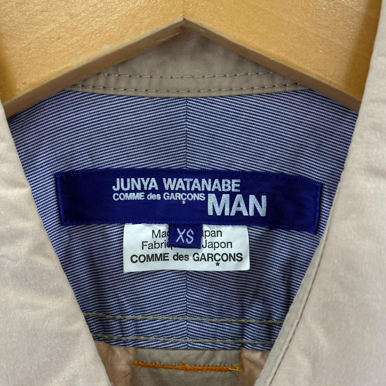 長袖シャツ JUNYA WATANABE COMME des GARCONS MAN パッチワークシャツジャケット XS ベージュ ベージュ