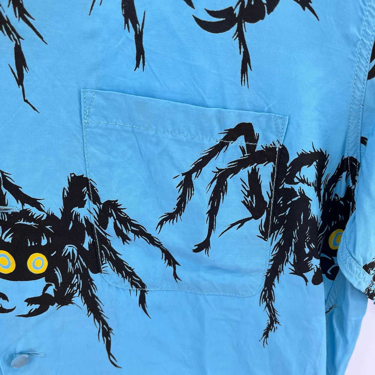 半袖シャツ Star OF HOOLYWOOD 開襟 TARANTULA 水色(M) M