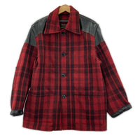 ジャケット Style Eyes レザー バッファローチェック 赤（38） 38 レッド