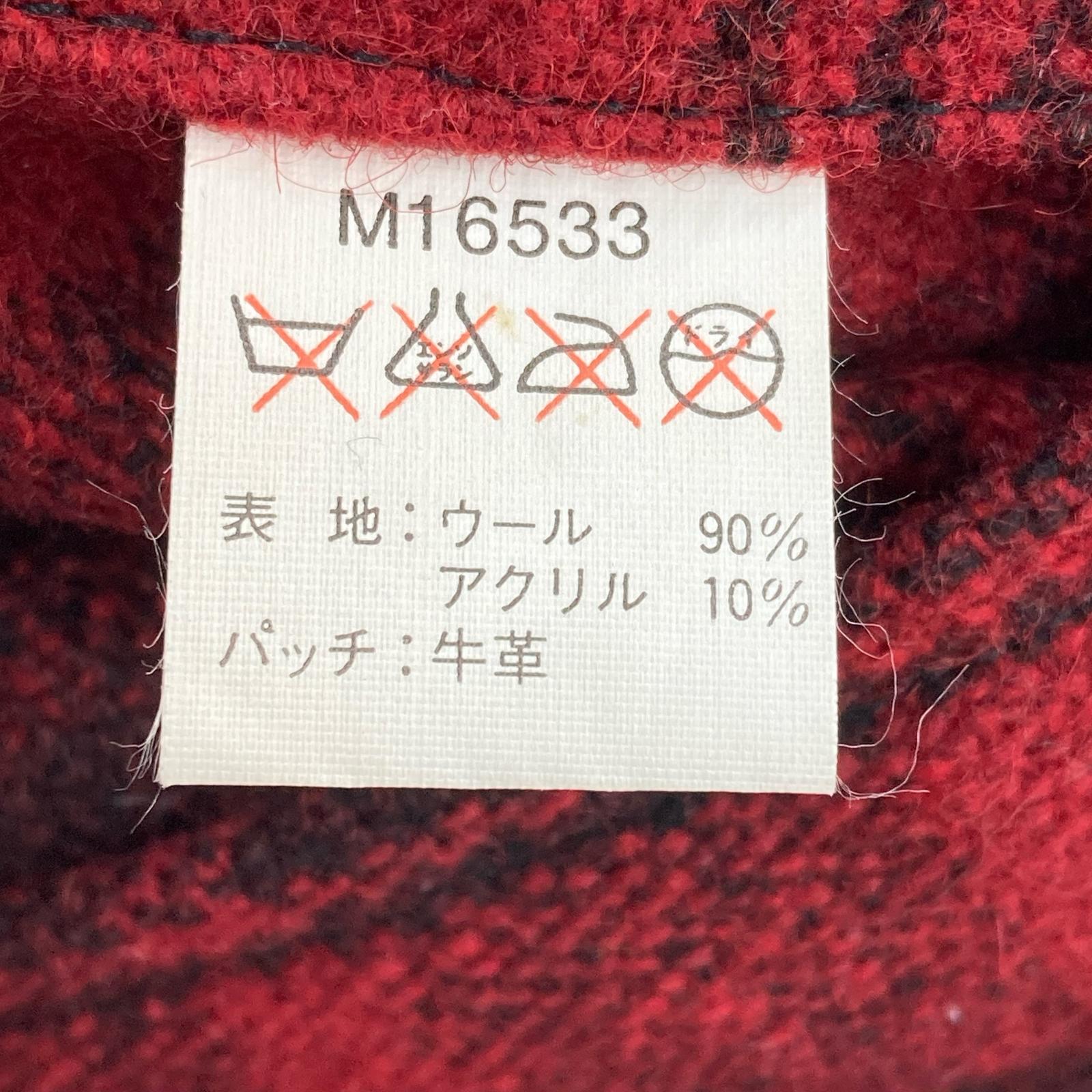 ジャケット Style Eyes レザー バッファローチェック 赤（38） 38 レッド