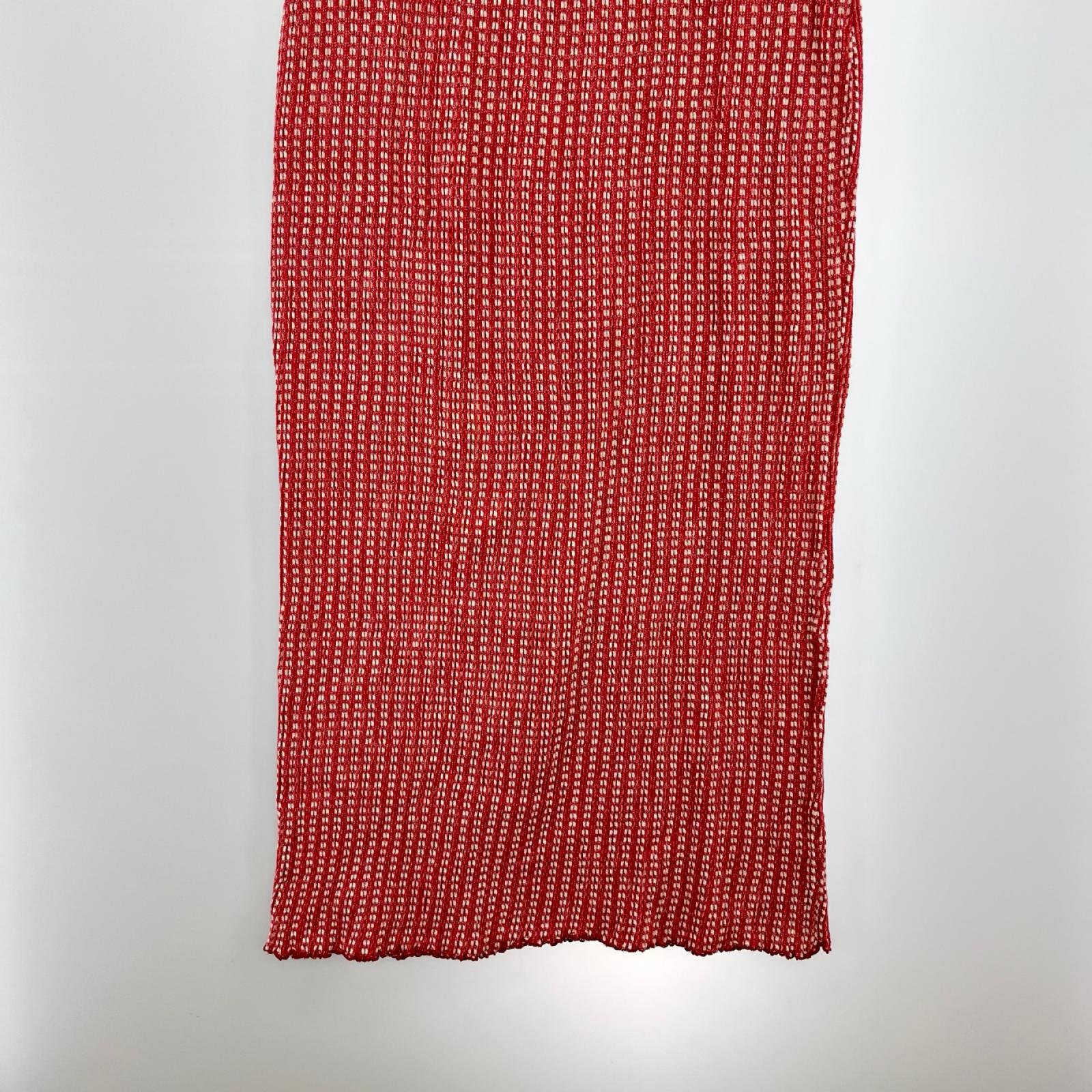 ロングスカート RED 日本製 フリー