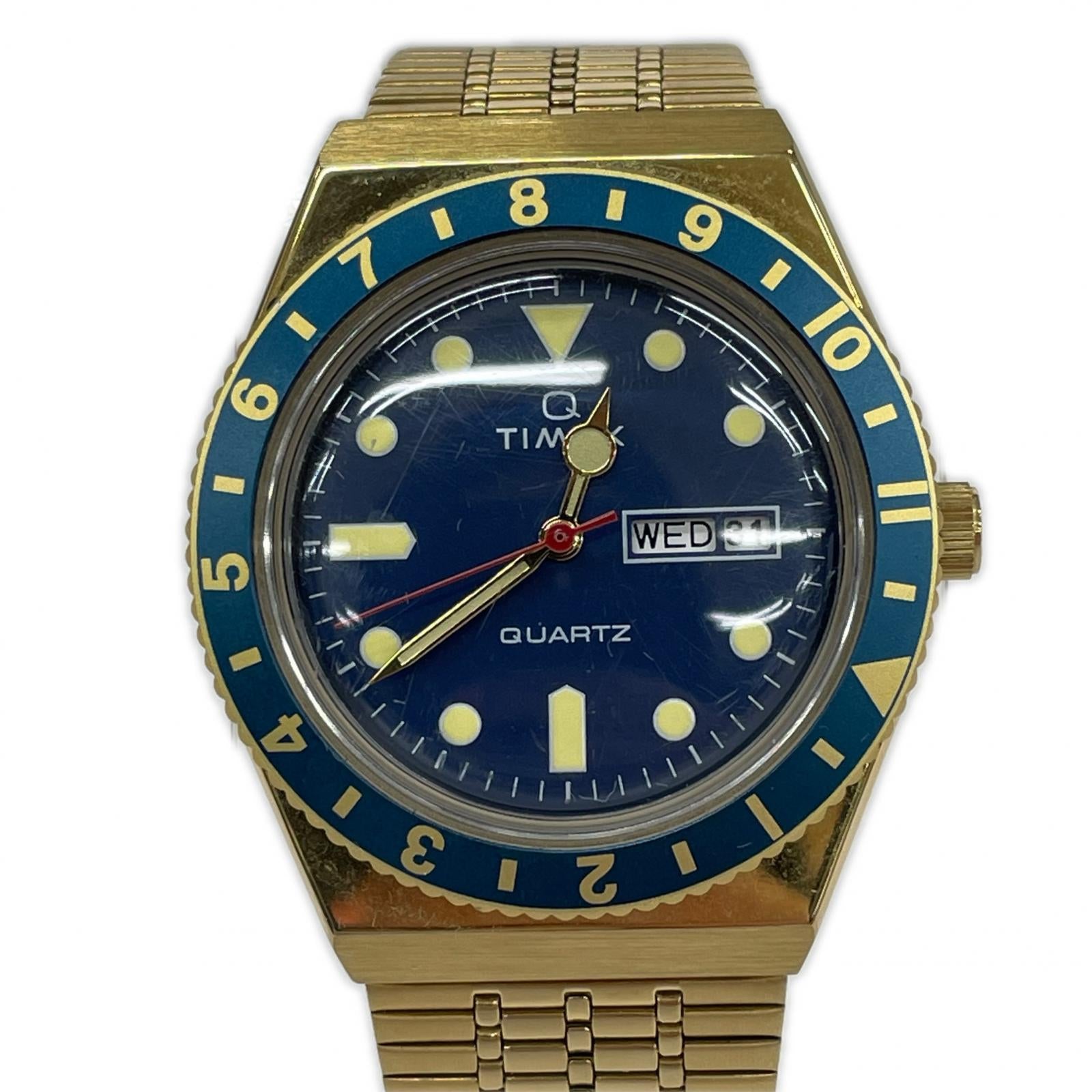 腕時計 TIMEX Q/クォーツ腕時計/アナログ/ステンレス/TW2U62000 ゴールド