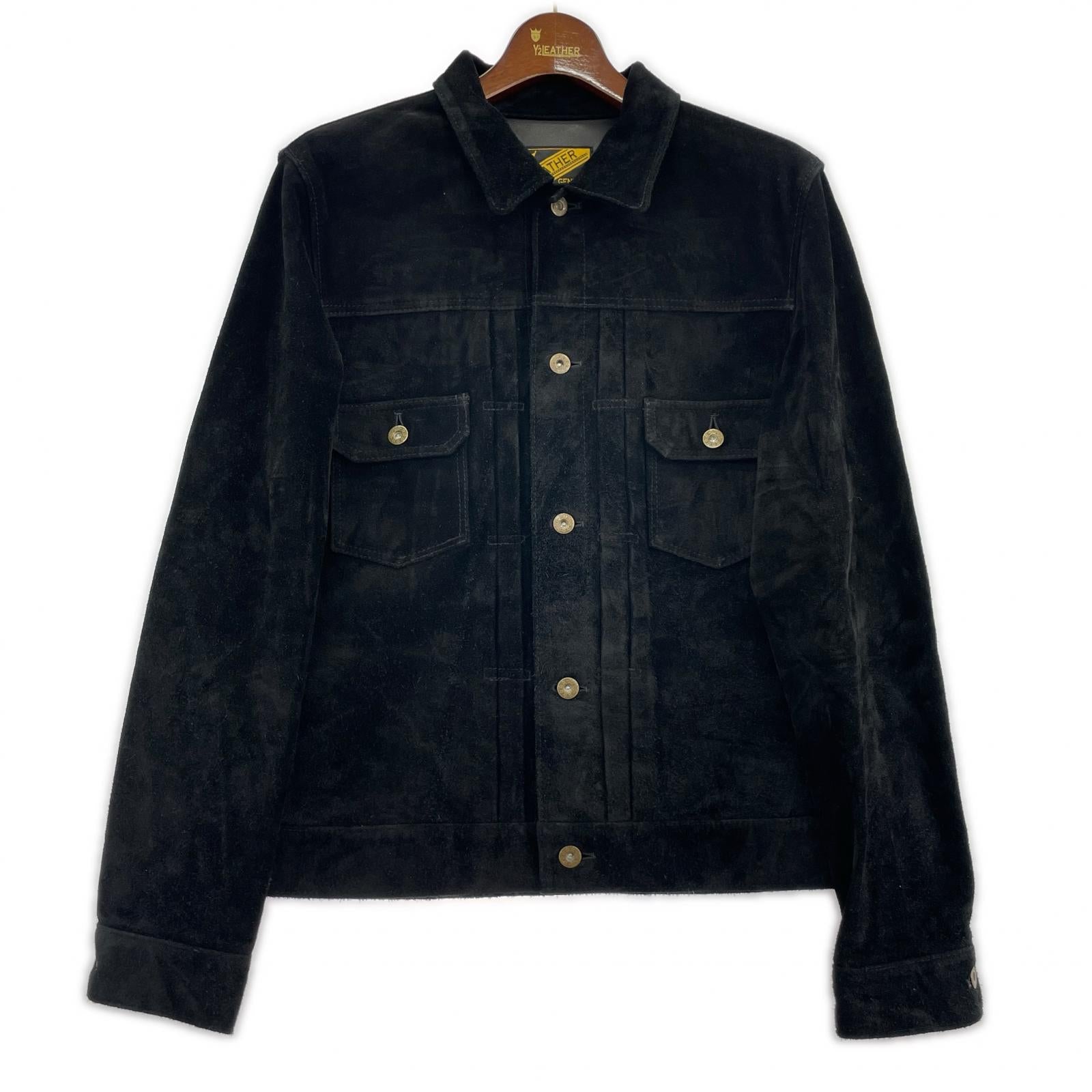 ジャケット STEER ROUGHOUT TYPE ⅡJEAN JACKET 黒 (40) 40 ブラック