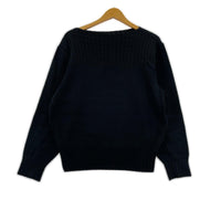 スウェット HOMME PLUS 89SS ボートネック切替スウェット ブラック