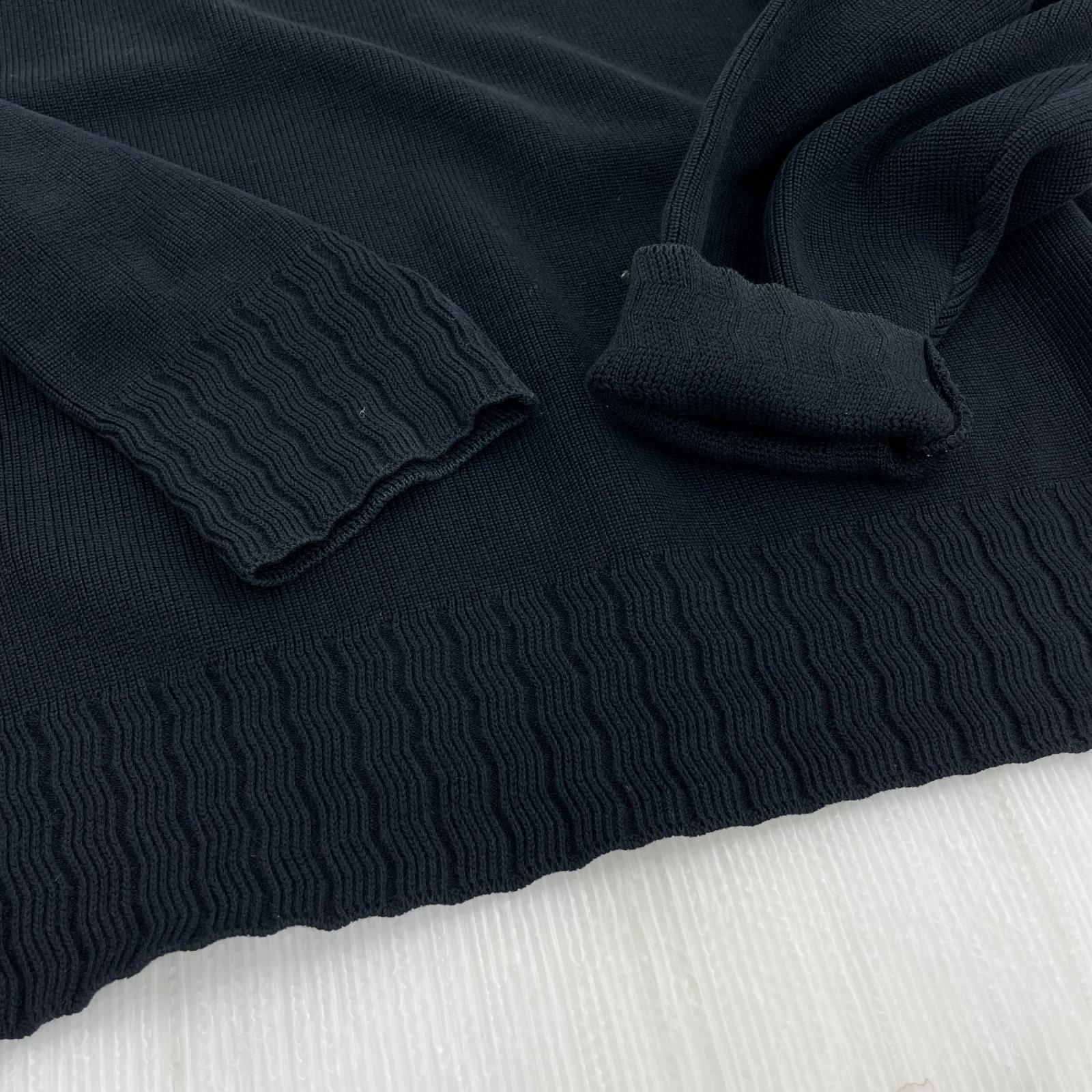 スウェット HOMME PLUS 89SS ボートネック切替スウェット ブラック