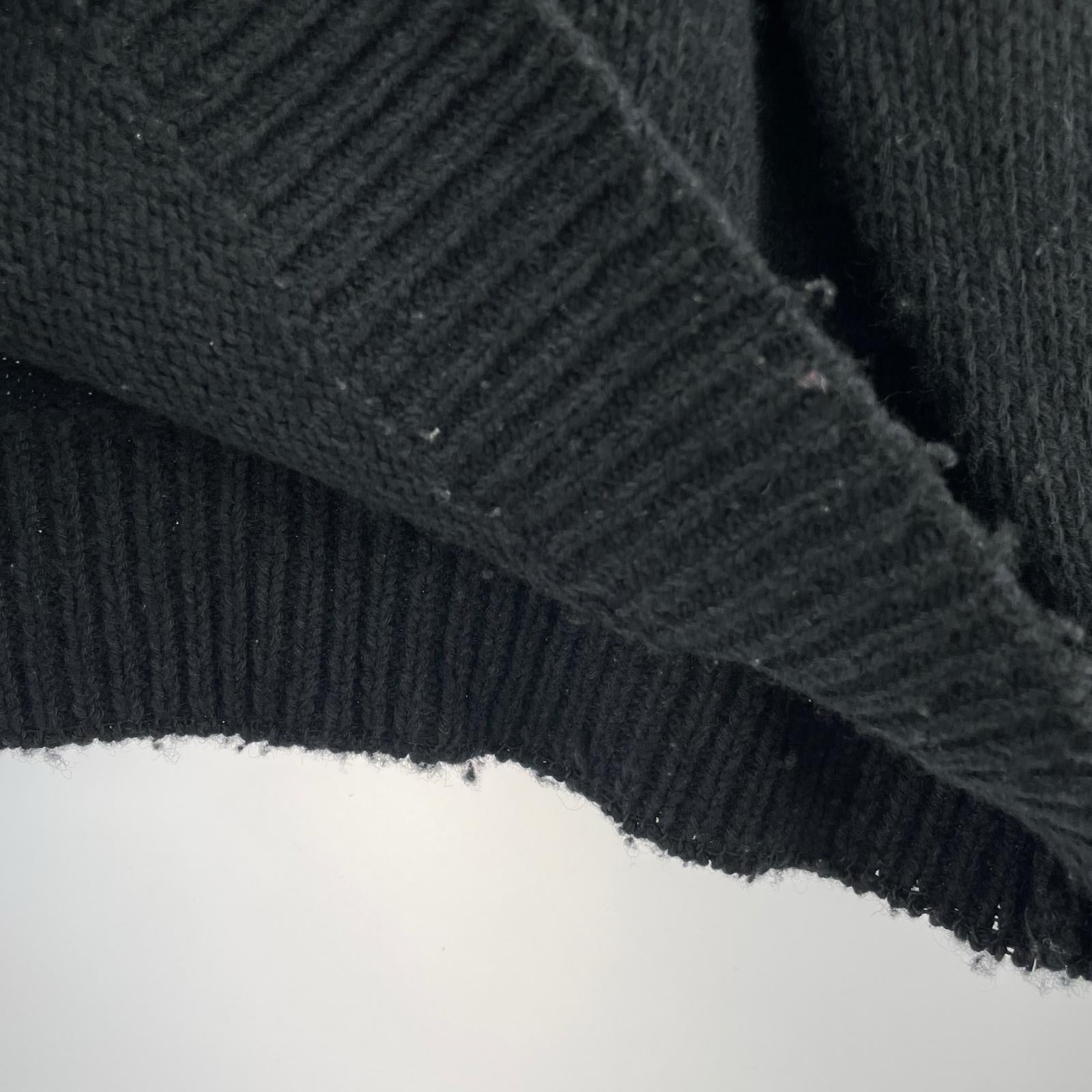 ニット CONTRAST LOGO SWEATER M ブラック