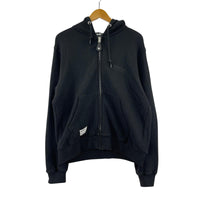 パーカー Leather Elbow Patch Zip Hoodie BLK M M ブラック