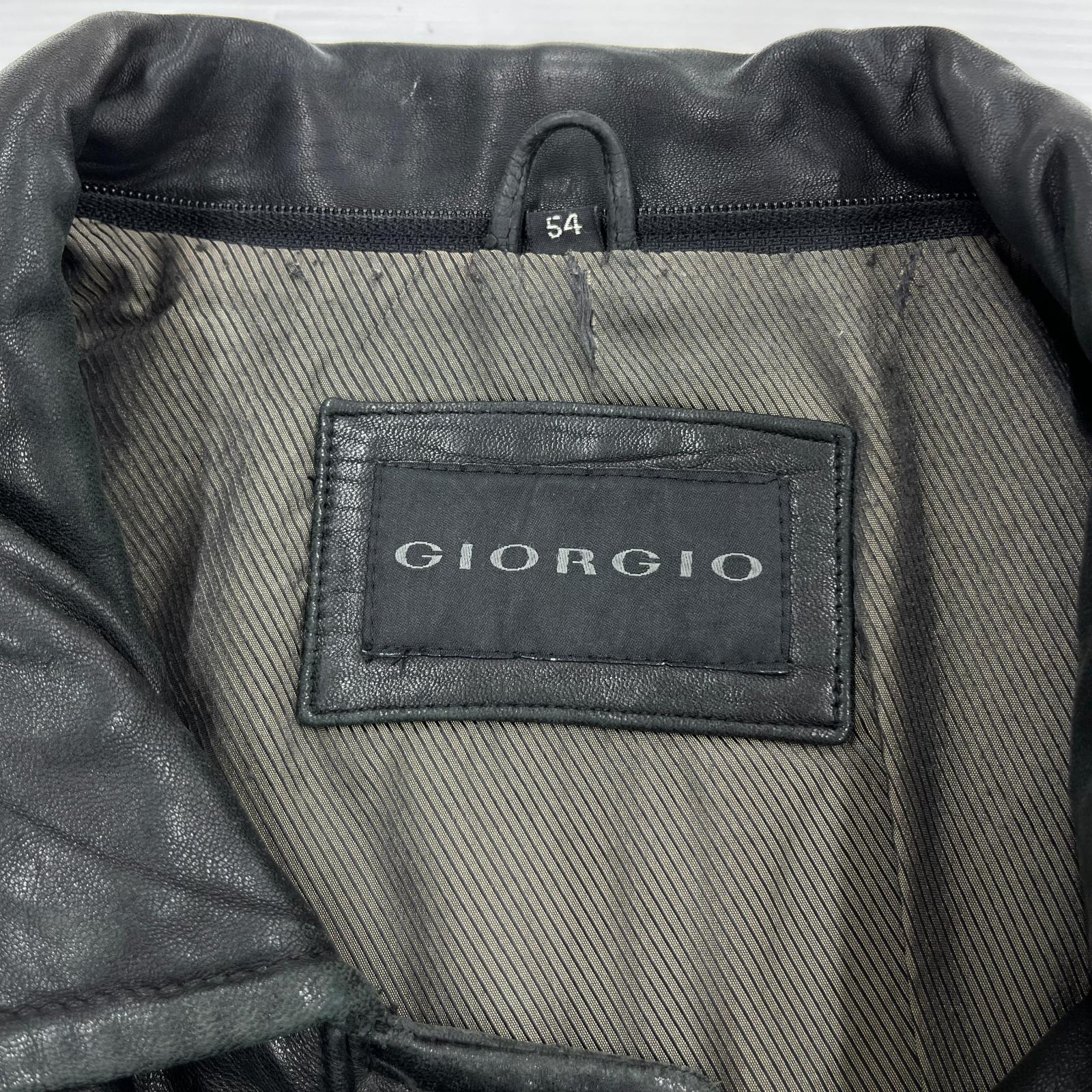 レザージャケット GIORGIO レザーコート ブラック ブラック