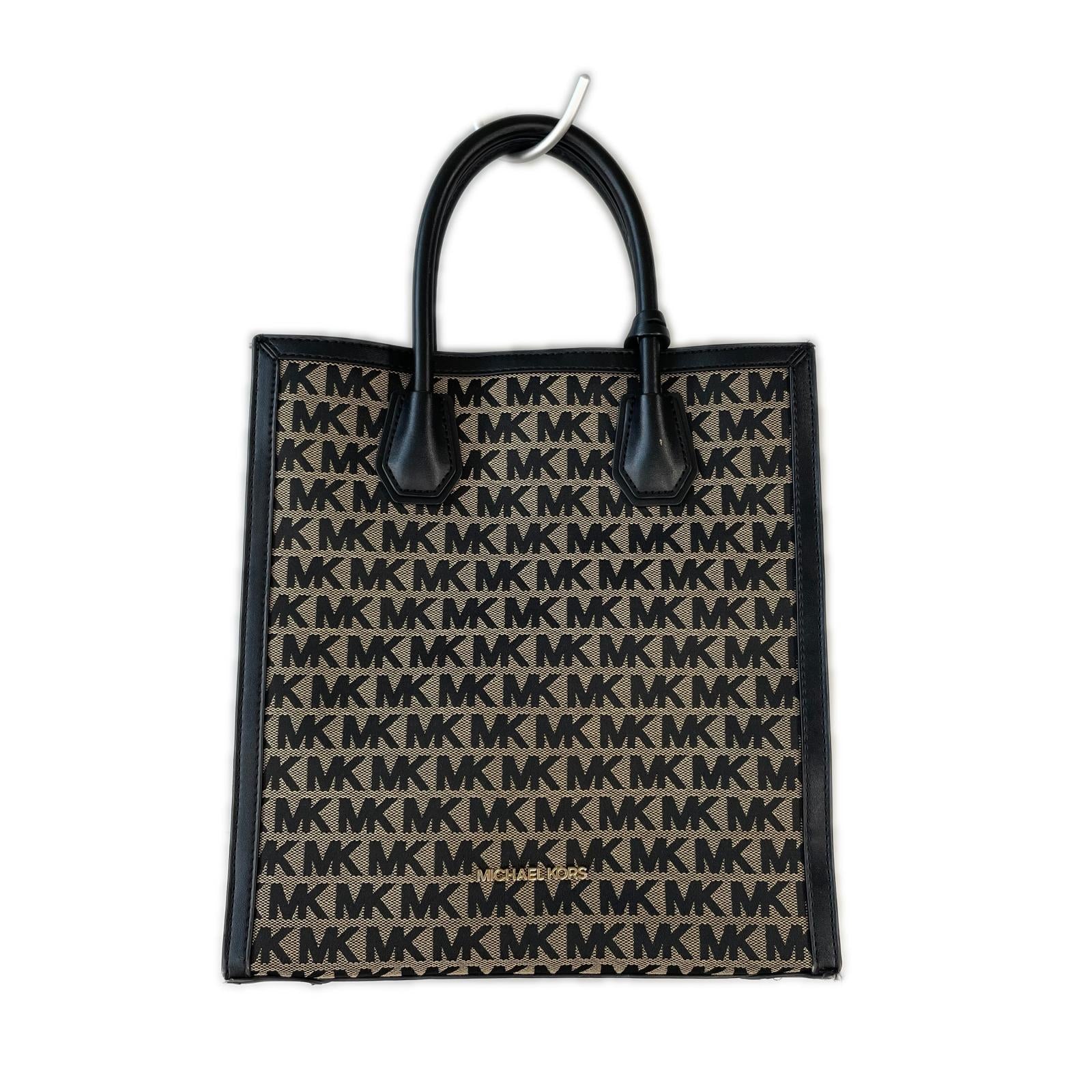 ショルダーバッグ MICHAEL KORS シグネチャー柄 白 ショルダーバッグ ブラック