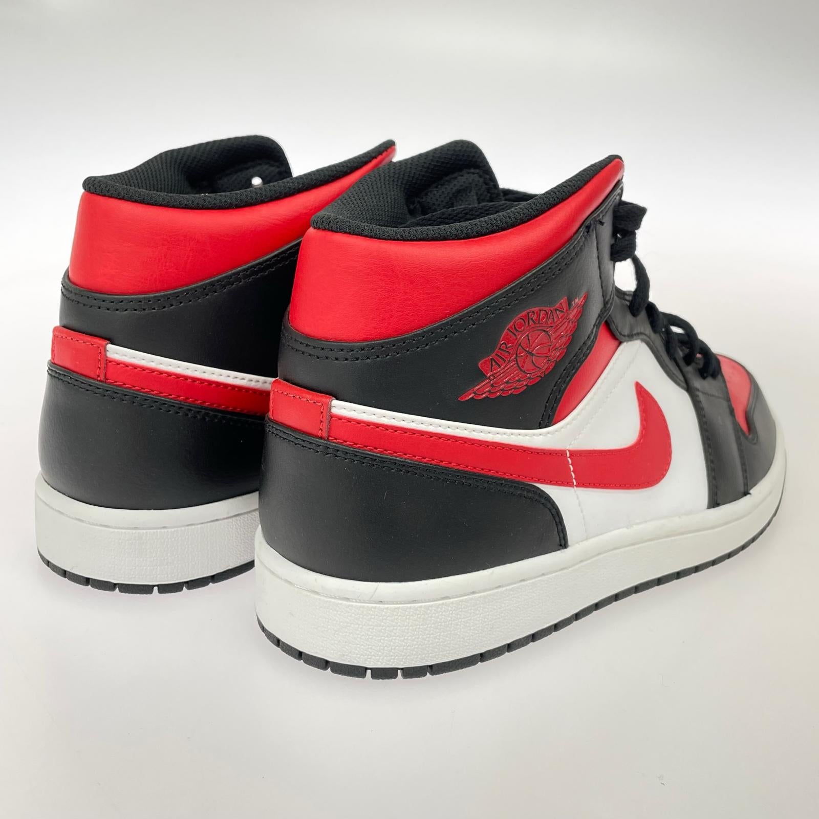 スニーカー Air Jordan 1 Mid Black/Gym Red/White 29cm (US11 UK10 1/2 EU48)