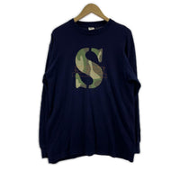 長袖Ｔシャツ old stussy 90s Lサイズ M ネイビー