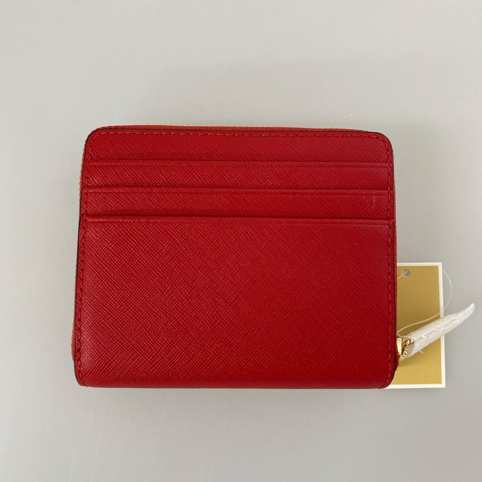 コンパクトウォレット MICHAEL KORS SNAP WALLET RED