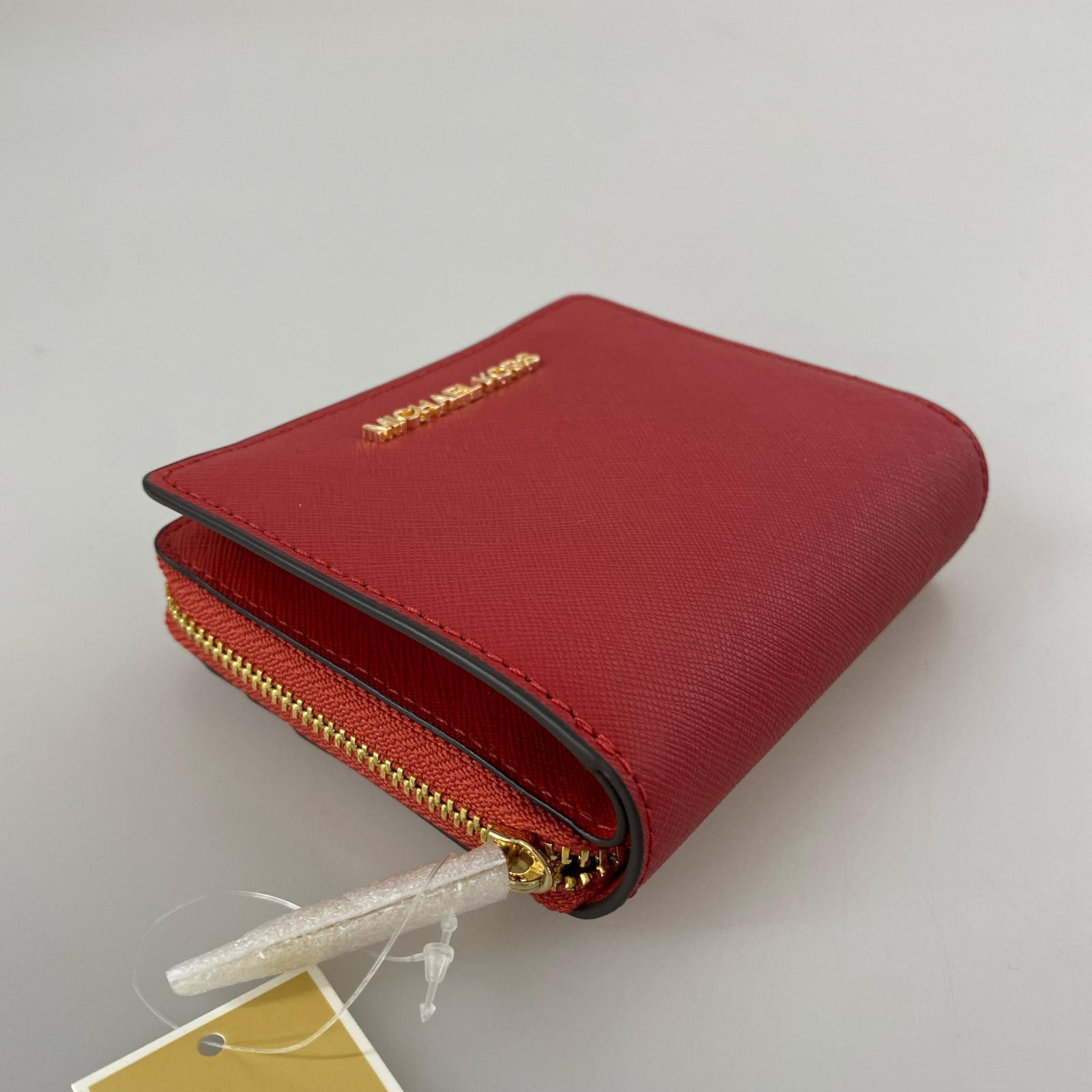 コンパクトウォレット MICHAEL KORS SNAP WALLET RED
