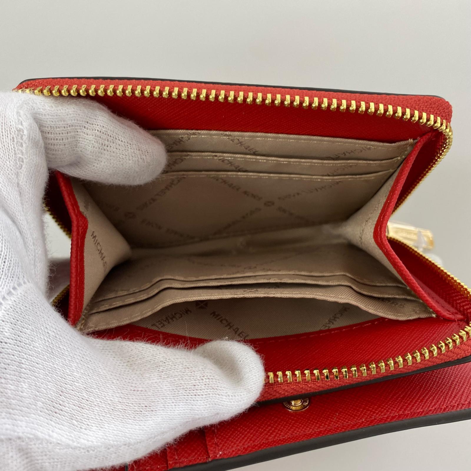 コンパクトウォレット MICHAEL KORS SNAP WALLET RED