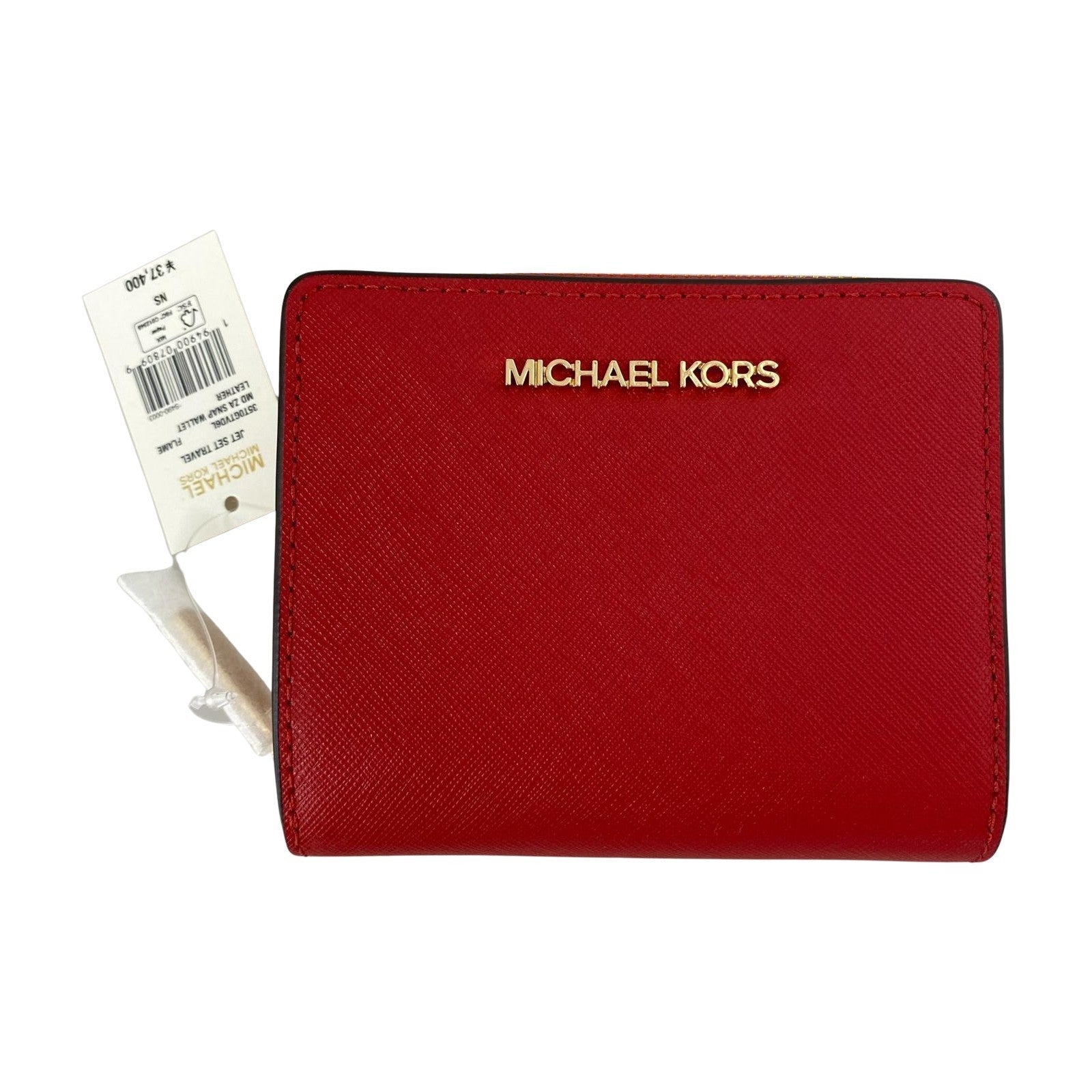 コンパクトウォレット MICHAEL KORS SNAP WALLET RED