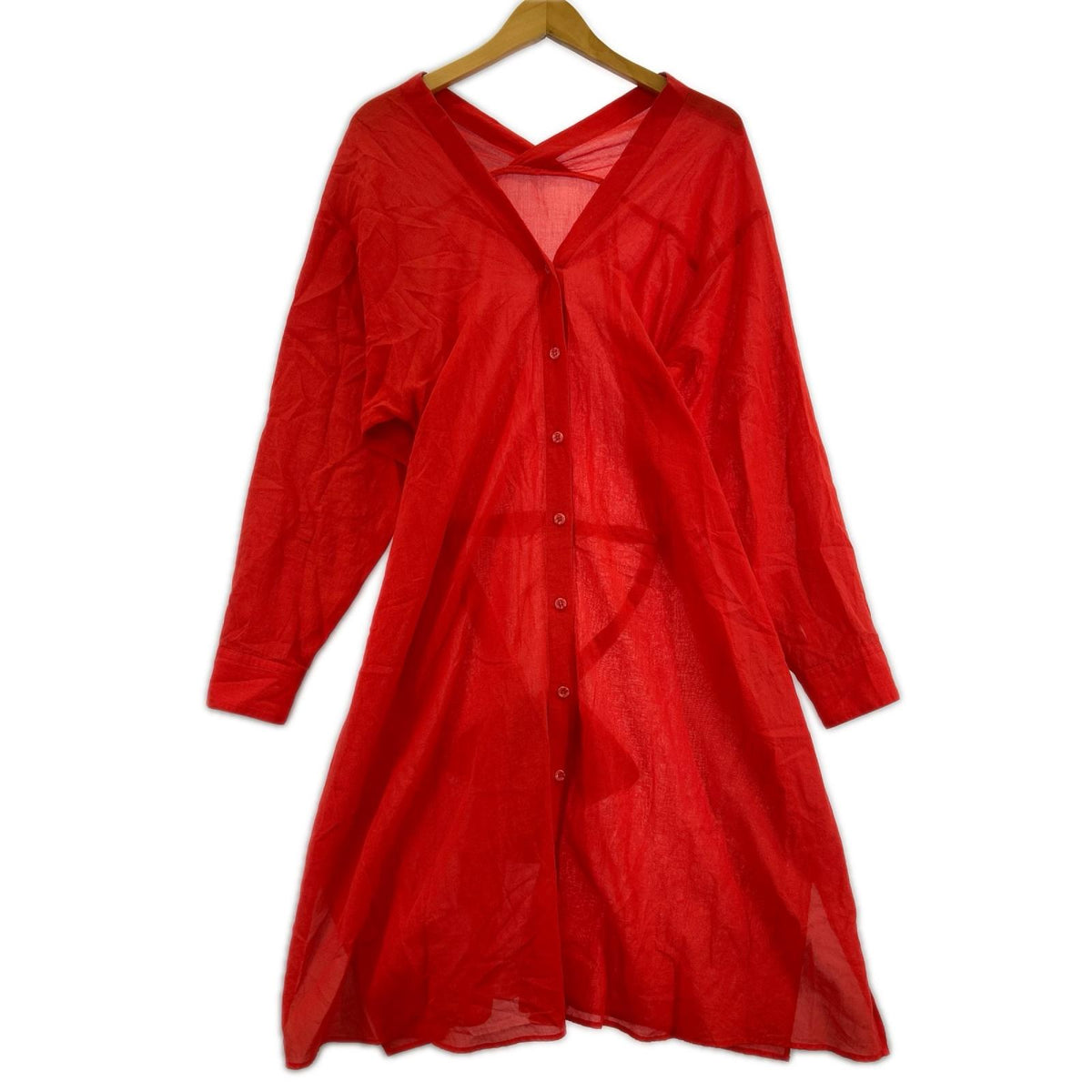 長袖シャツ loungedress シャツ フリー レッド