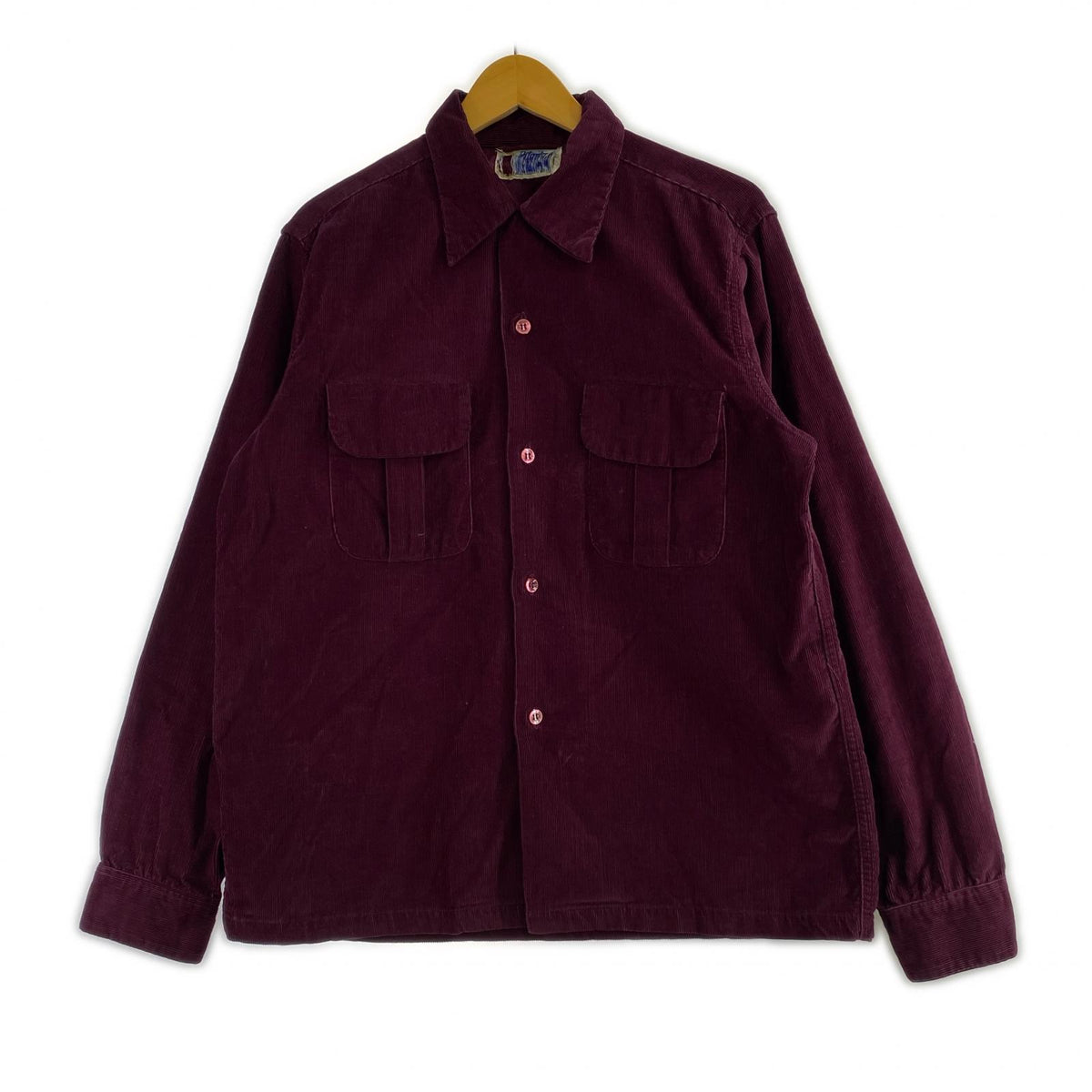 長袖シャツ 50s Pilgrim コーデュロイシャツ ワインレッド