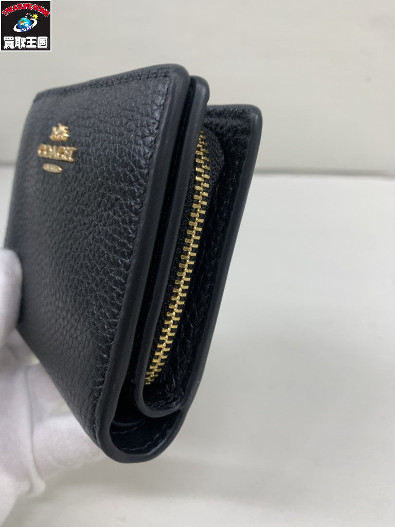 二つ折り財布 黒 C2862