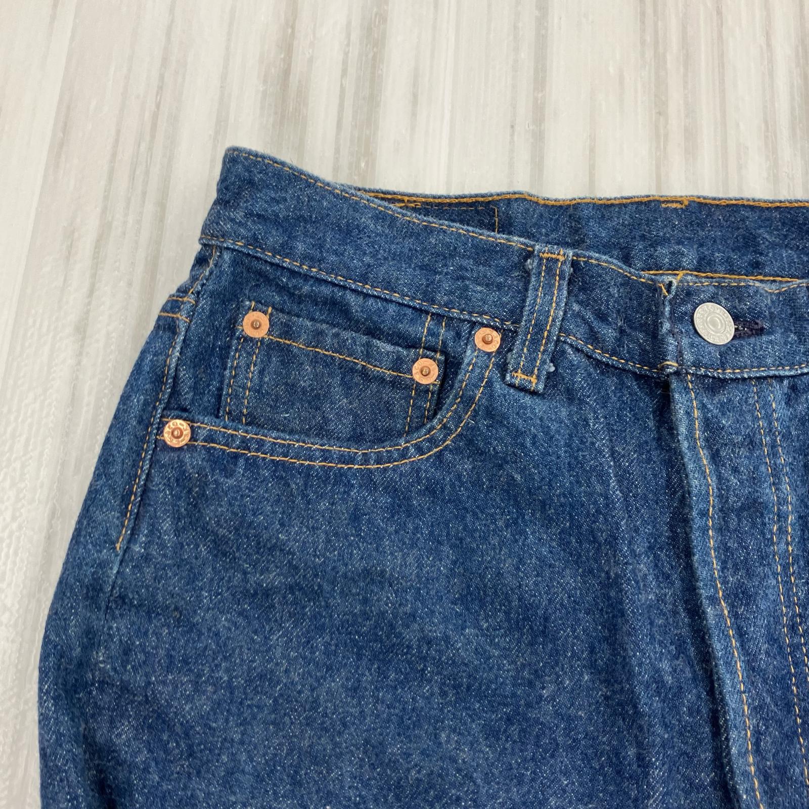デニムパンツ ボタン裏552 USA製 501XX W31 31 ネイビー