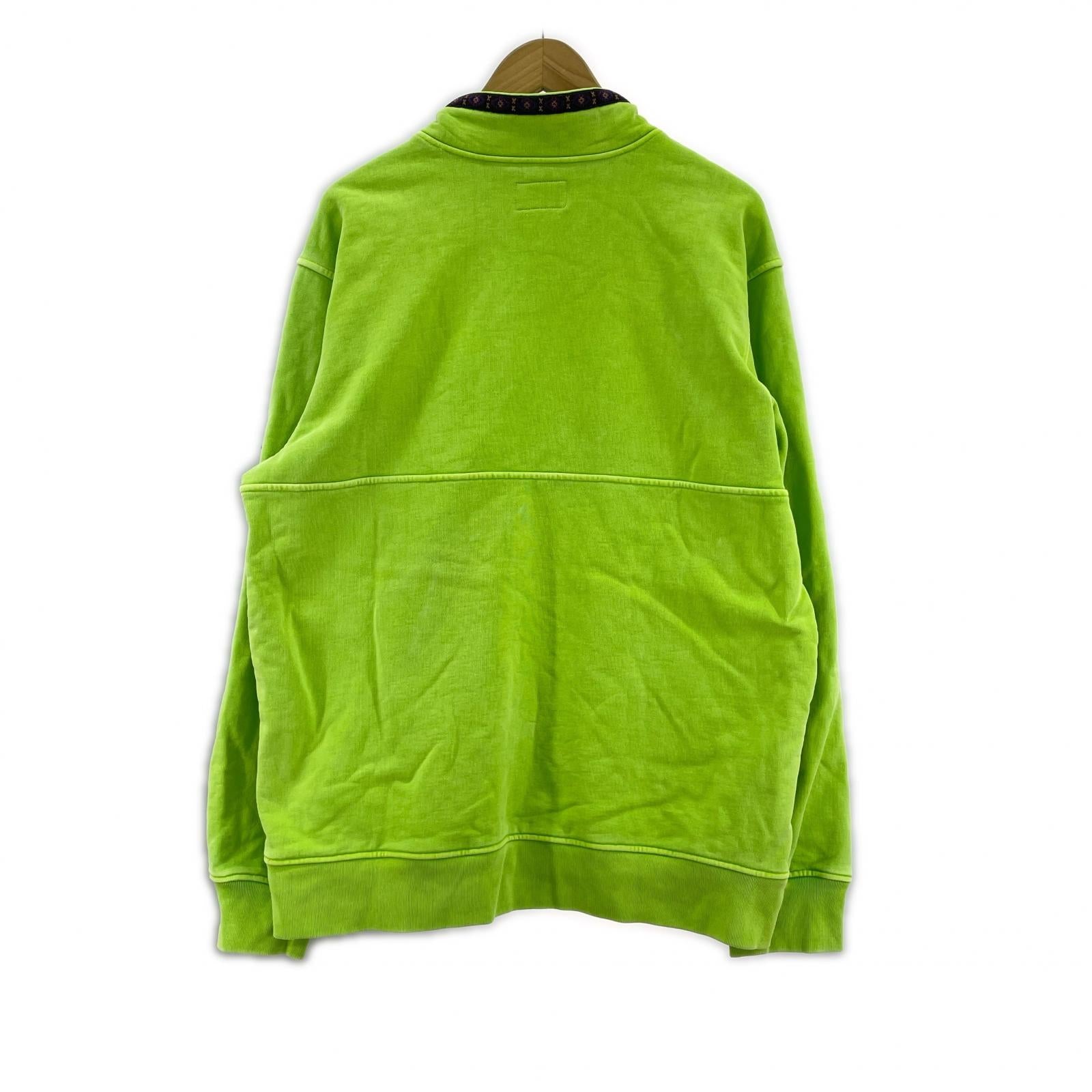 スウェット 18aw Overdyed Half Zip Up Sweatshirt L グリーン