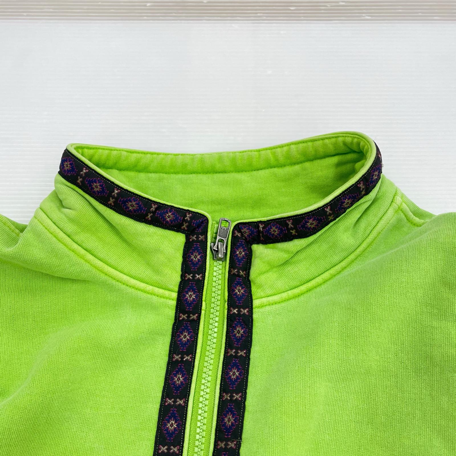 スウェット 18aw Overdyed Half Zip Up Sweatshirt L グリーン