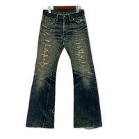 デニムパンツ THE FLAT HEAD ブーツカットデニム リペア (W29) ネイビー