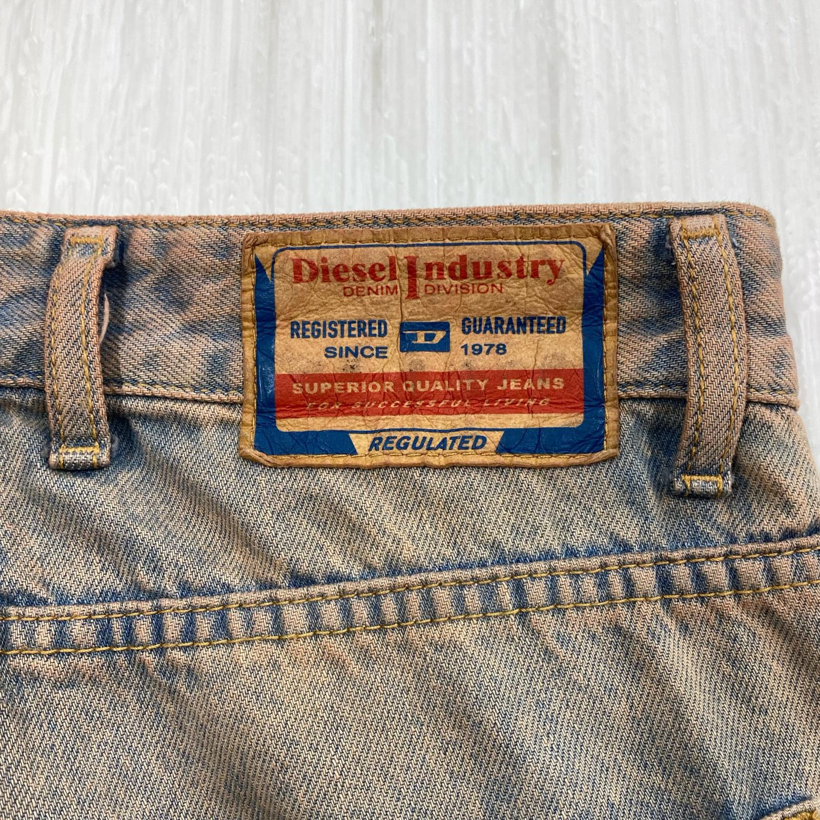 デニムパンツ DIESEL D-SIRE-CARGO-D 加工 カーゴデニムパンツ 23 L30 ブルー