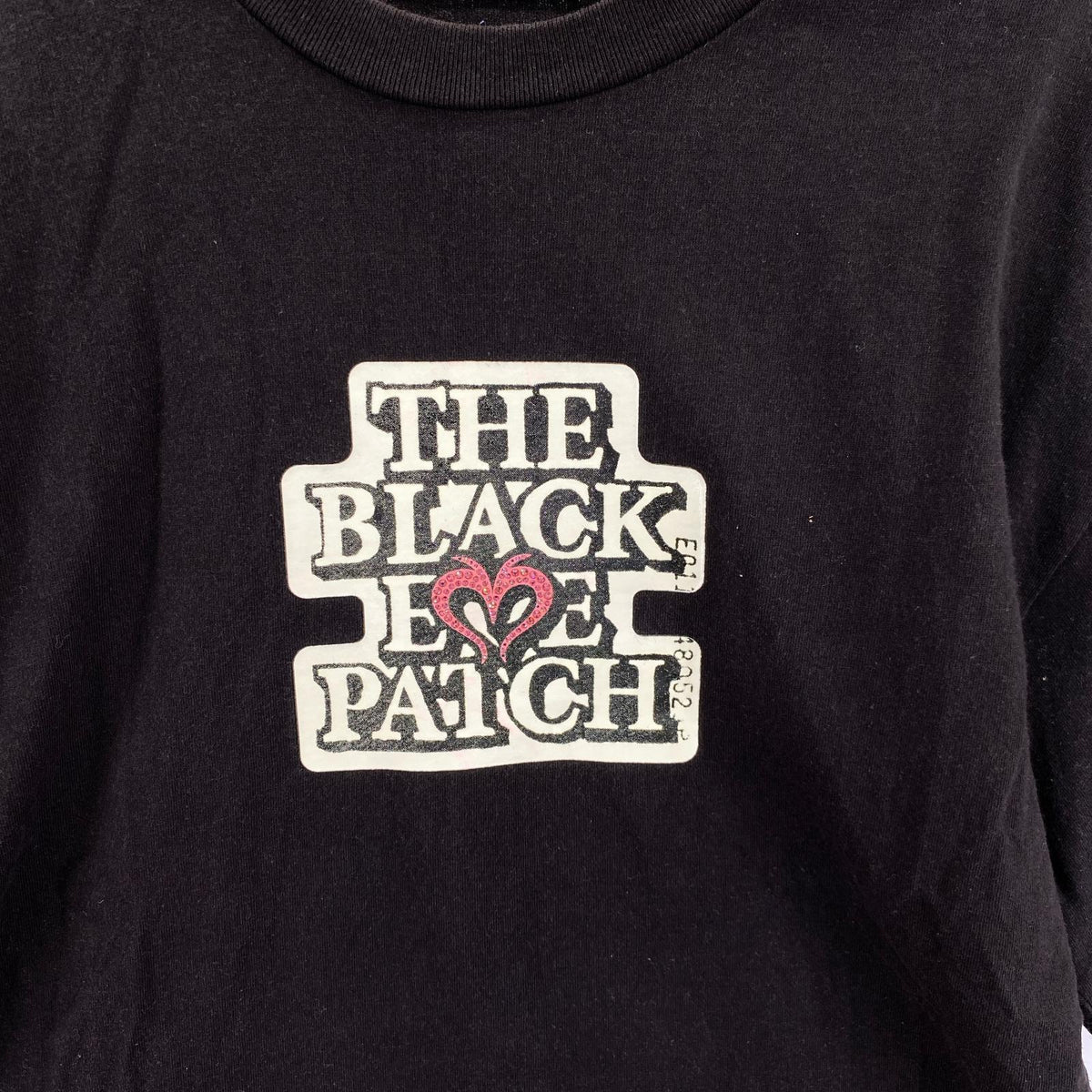半袖Ｔシャツ ×MOUSSY ﾗｲﾝｽﾄｰﾝ ﾛｺﾞ ﾌﾟﾘﾝﾄ フリー ブラック