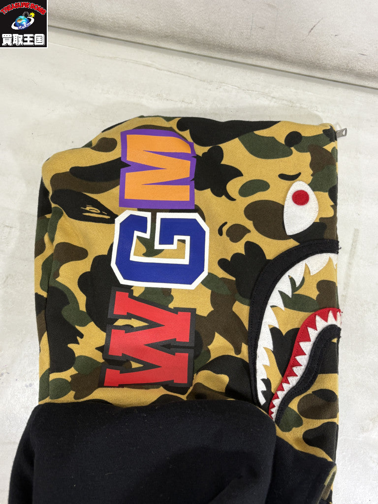 パーカー SHARK FULL ZIP DOUBLE HOODIE M