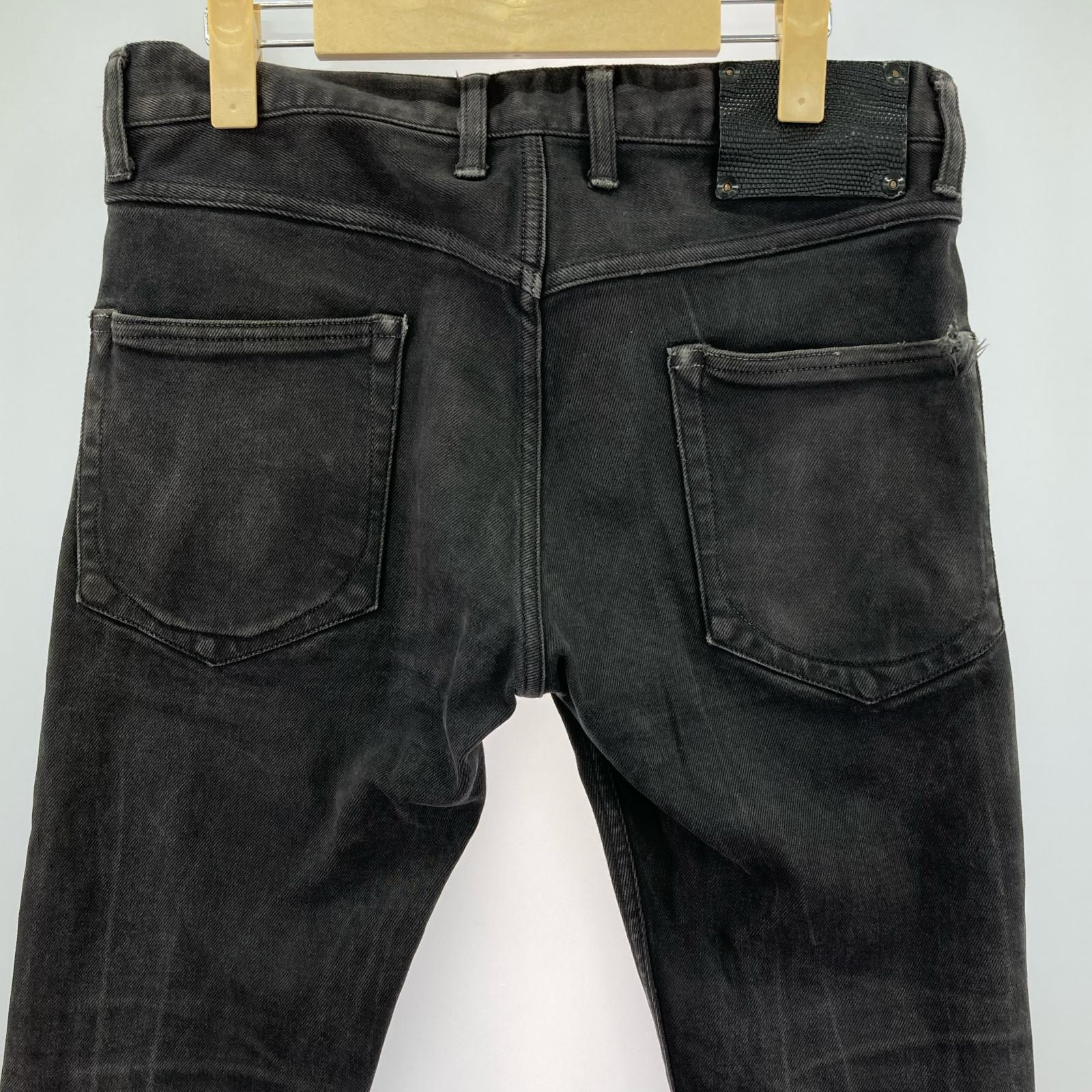 パンツ スキニー ブラック ダメージ加工 S S ブラック