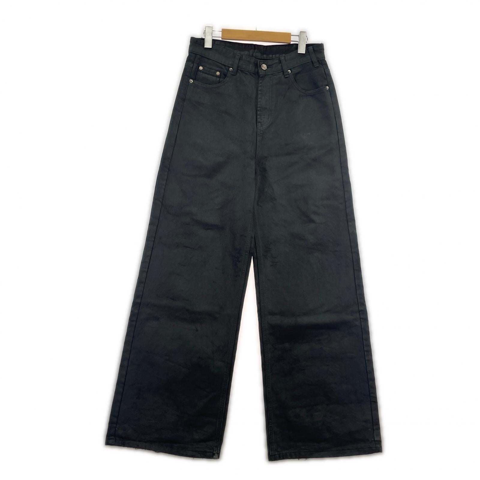 デニムパンツ vanishv coatedpants ブラック