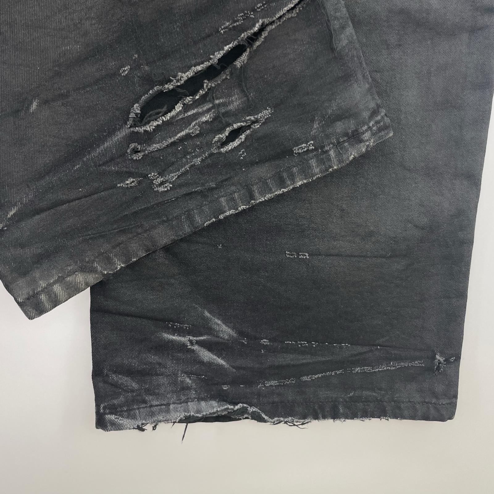 デニムパンツ vanishv coatedpants ブラック