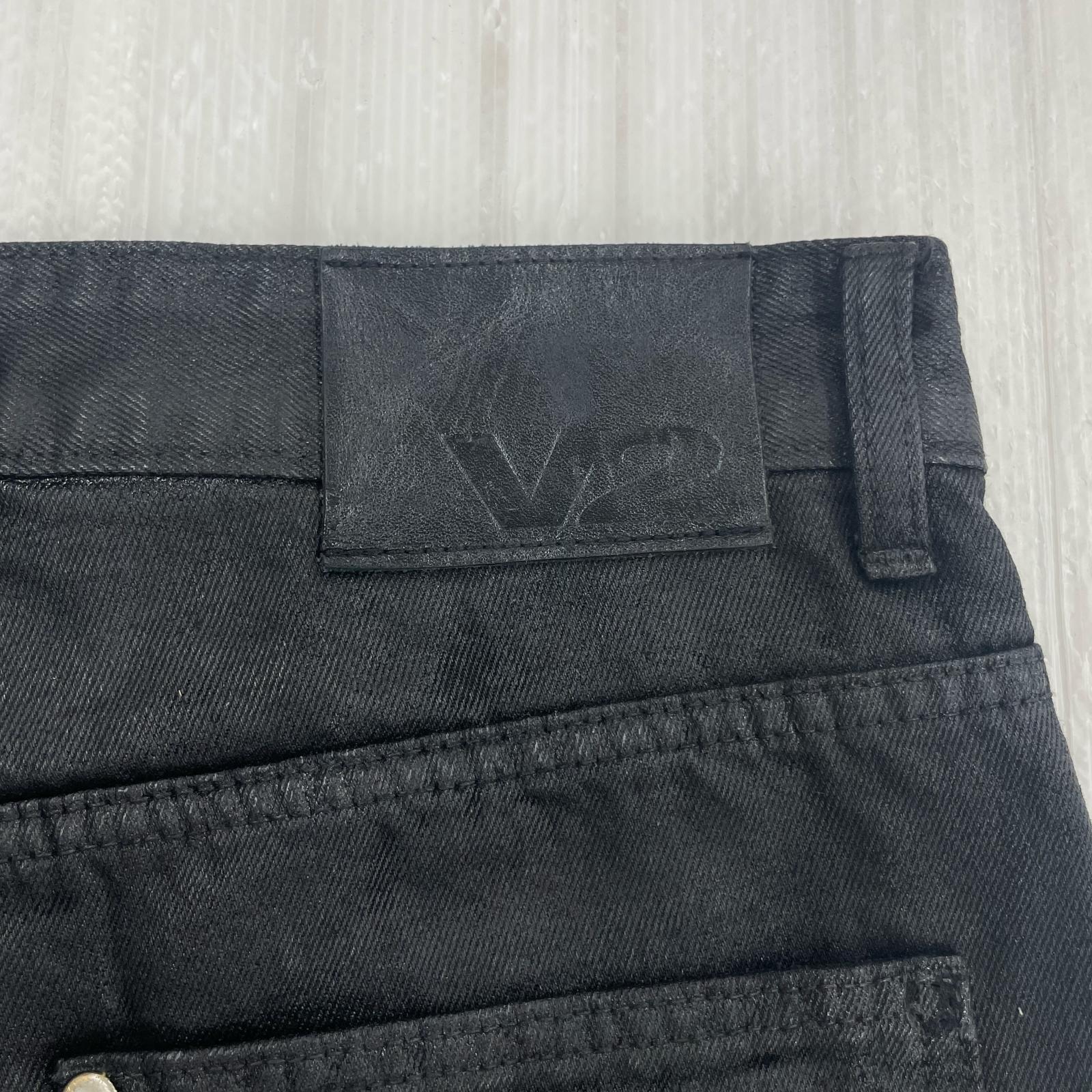 デニムパンツ vanishv coatedpants ブラック